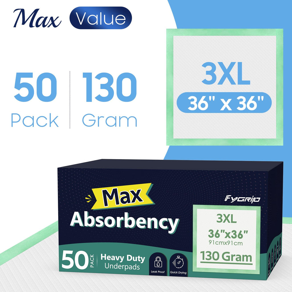 Fygrip Hospital-Grade Disposable Underpads | 5-Layer

