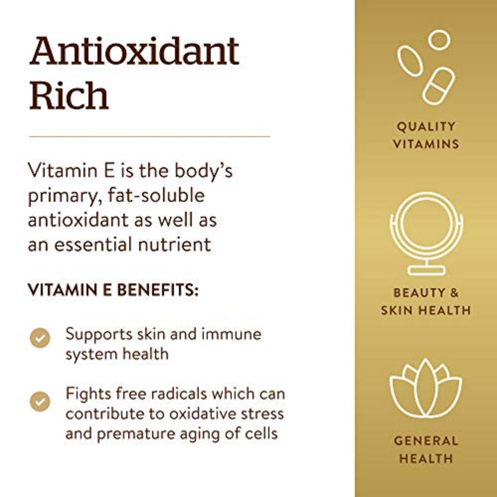 Solgar Vitamin E Softgels 400 IU Natural Antioxidant

