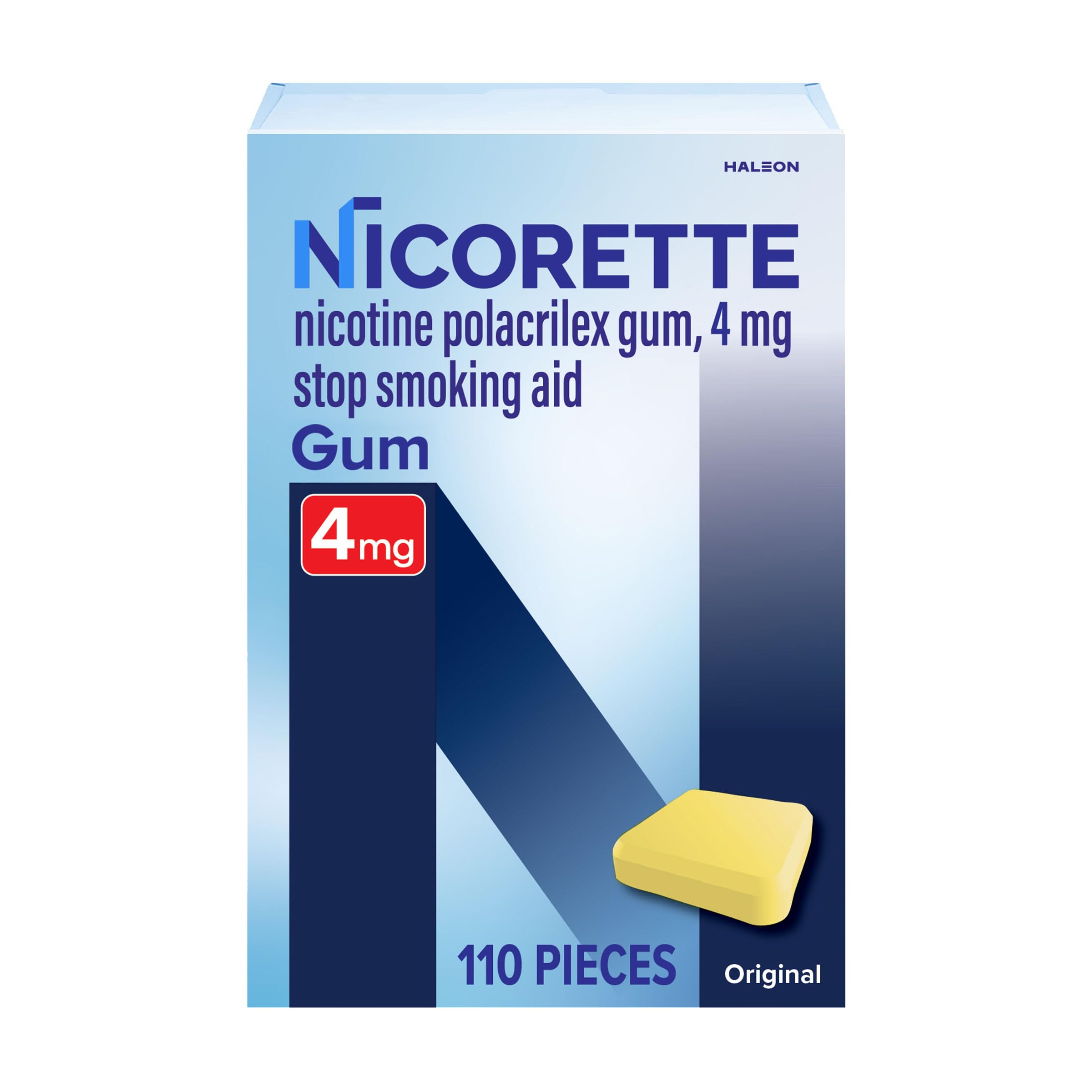 Nicorette Nicotine Gum 4 mg Stop Smoking Aid