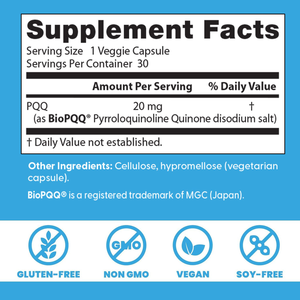 Doctor's Best PQQ BioPQQ 20 mg | Brain Health Support

