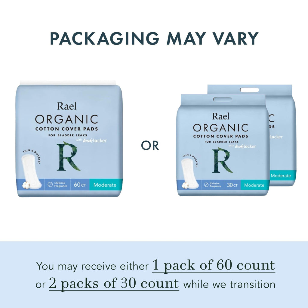 Rael Incontinence Pads for Women - Organic Cotton Cover


