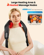 COMFIER Cordless Neck Massager with Heat — 4D Shiatsu

