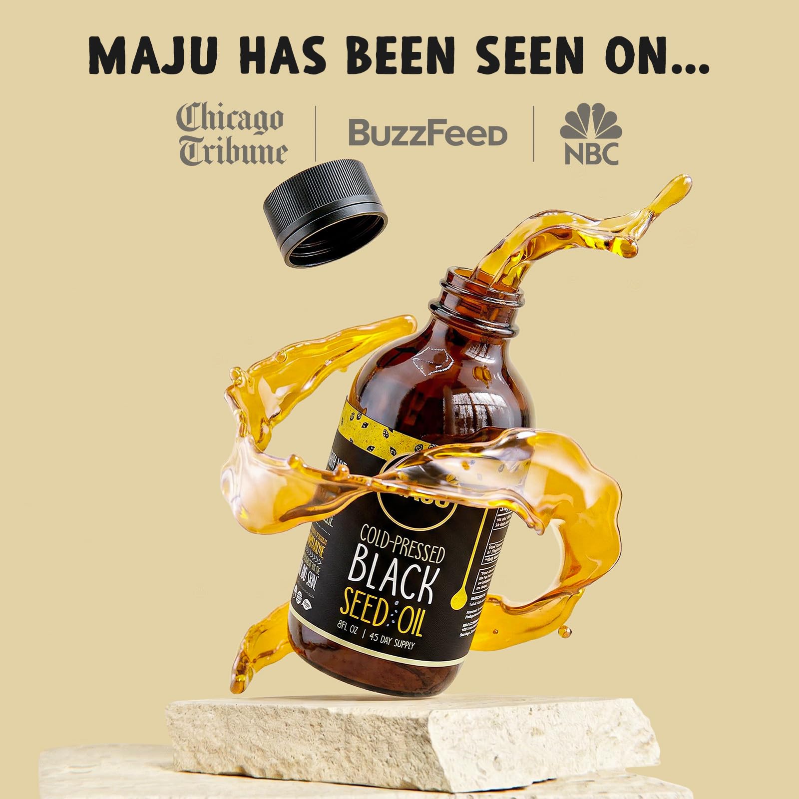 MAJU Black Seed Oil - Cold-Pressed Turkish Nigella Sativa

