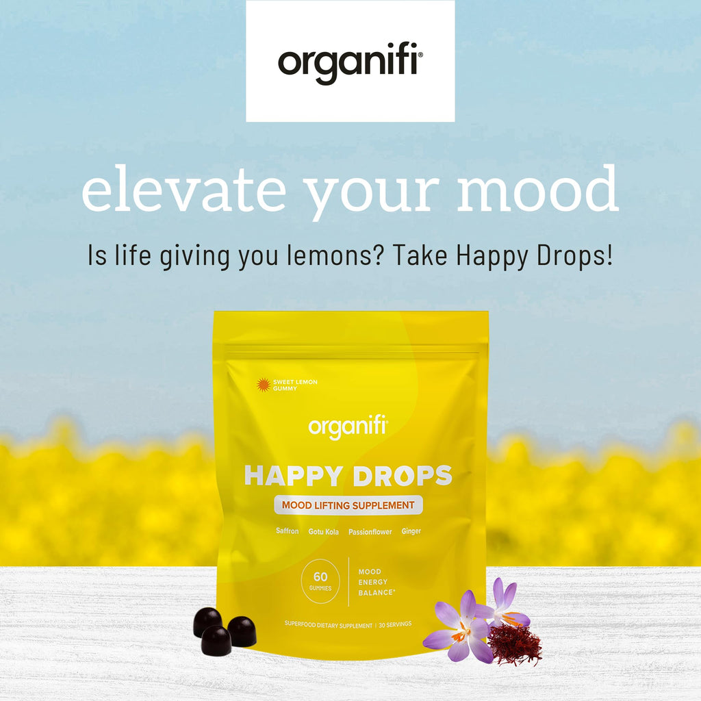 Organifi Happy Drops Mood Gummies for Daily Mood Support

