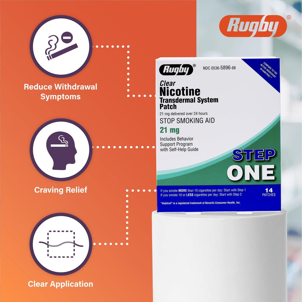 Rugby Clear Nicotine Patch Transdermal System

