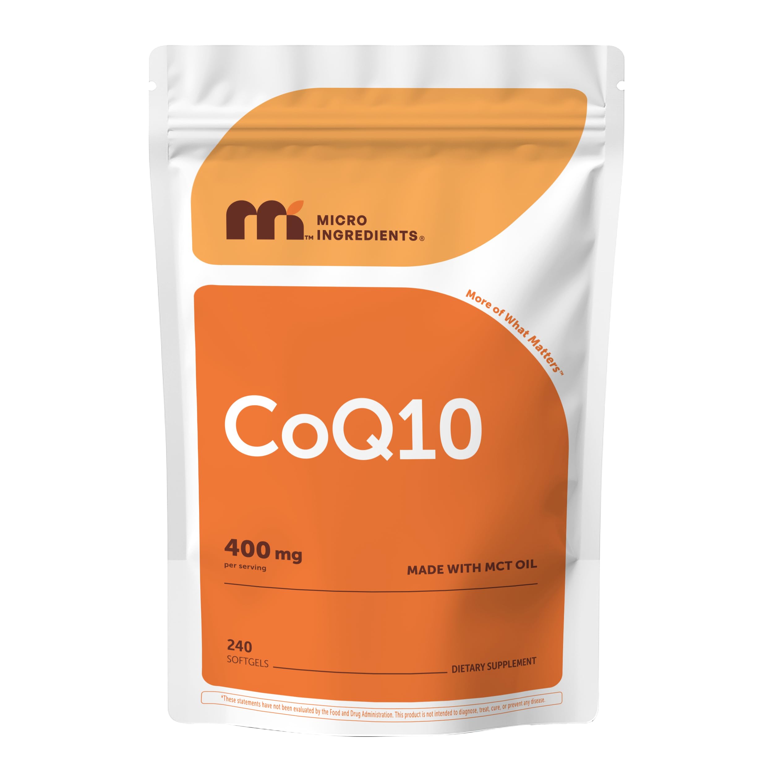 CoQ10 Softgels with Coconut MCT Oil | Micro Ingredients

