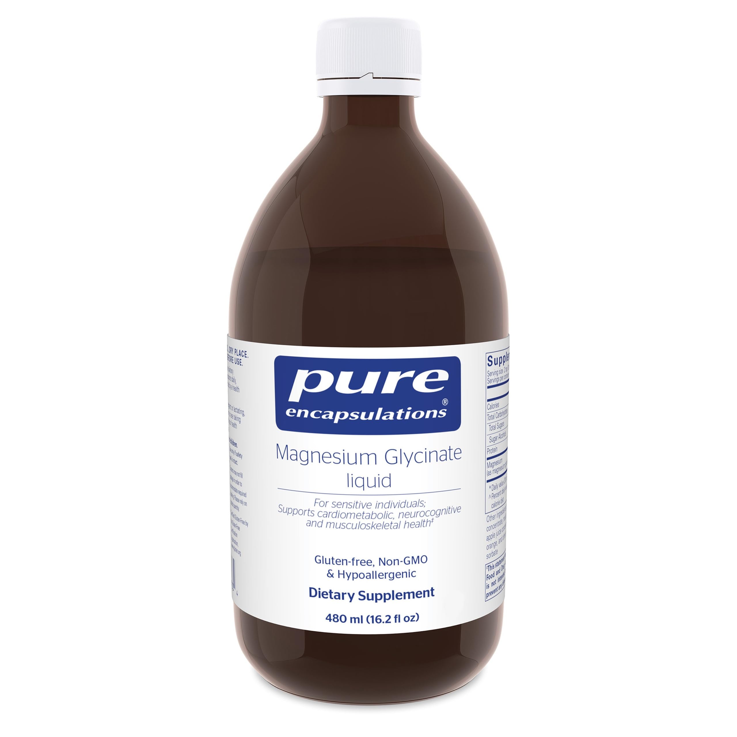 Pure Encapsulations Magnesium Glycinate Liquid | Bone & Heart

