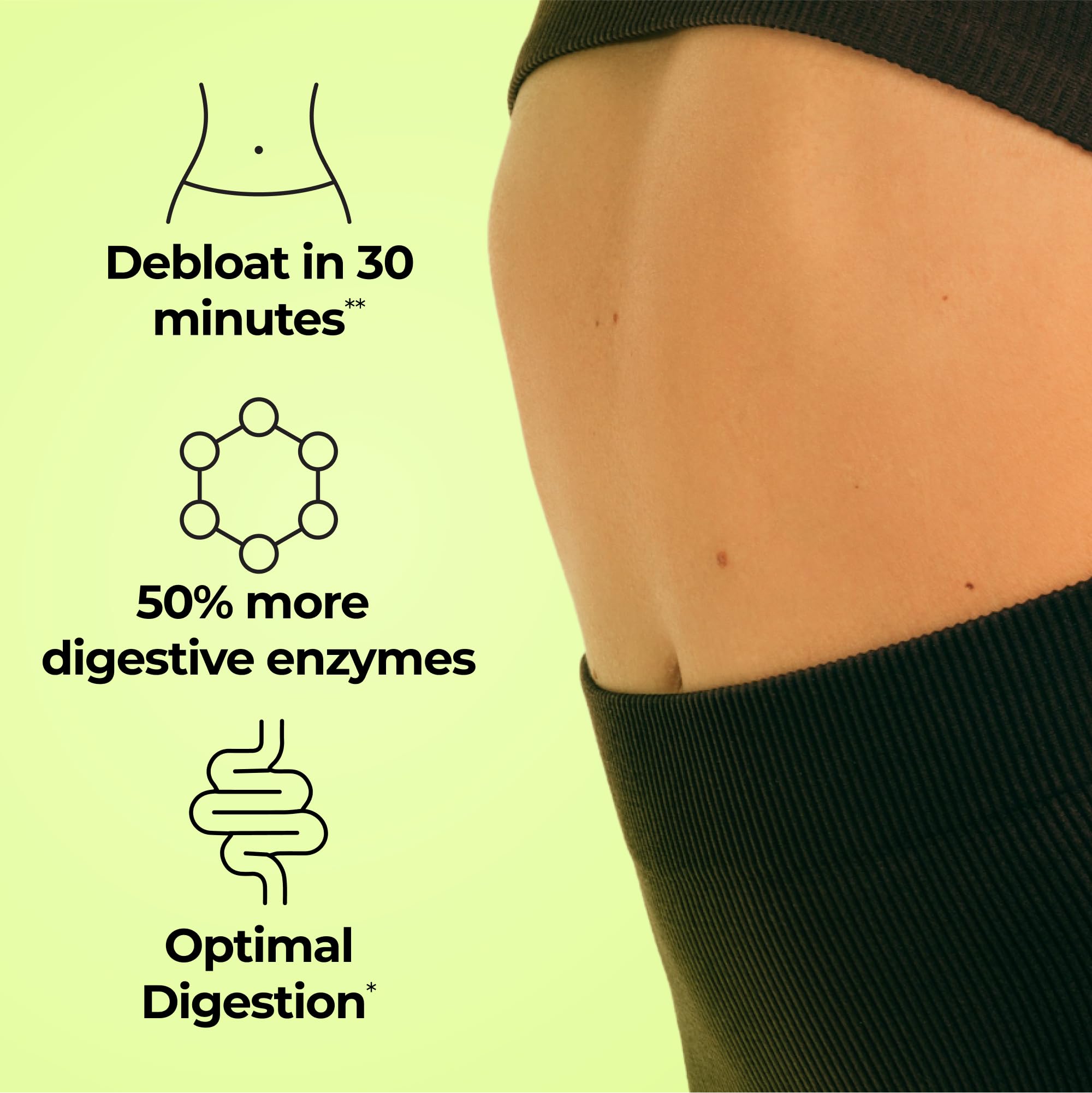 HUM Flatter Me Digestive Enzymes for Debloating and Digestion


