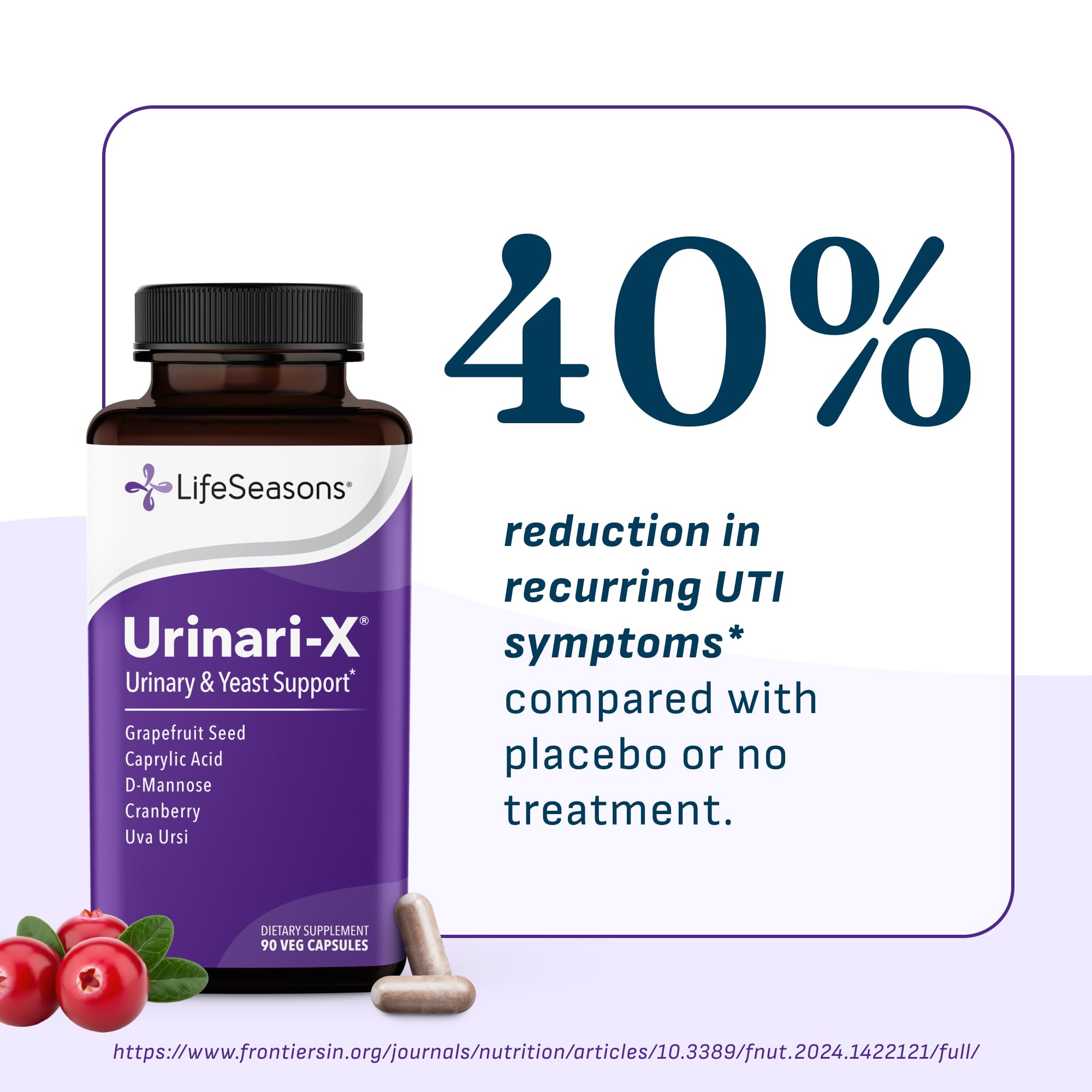 Urinari-X Urinary Tract Support with Cranberry & D-Mannose


