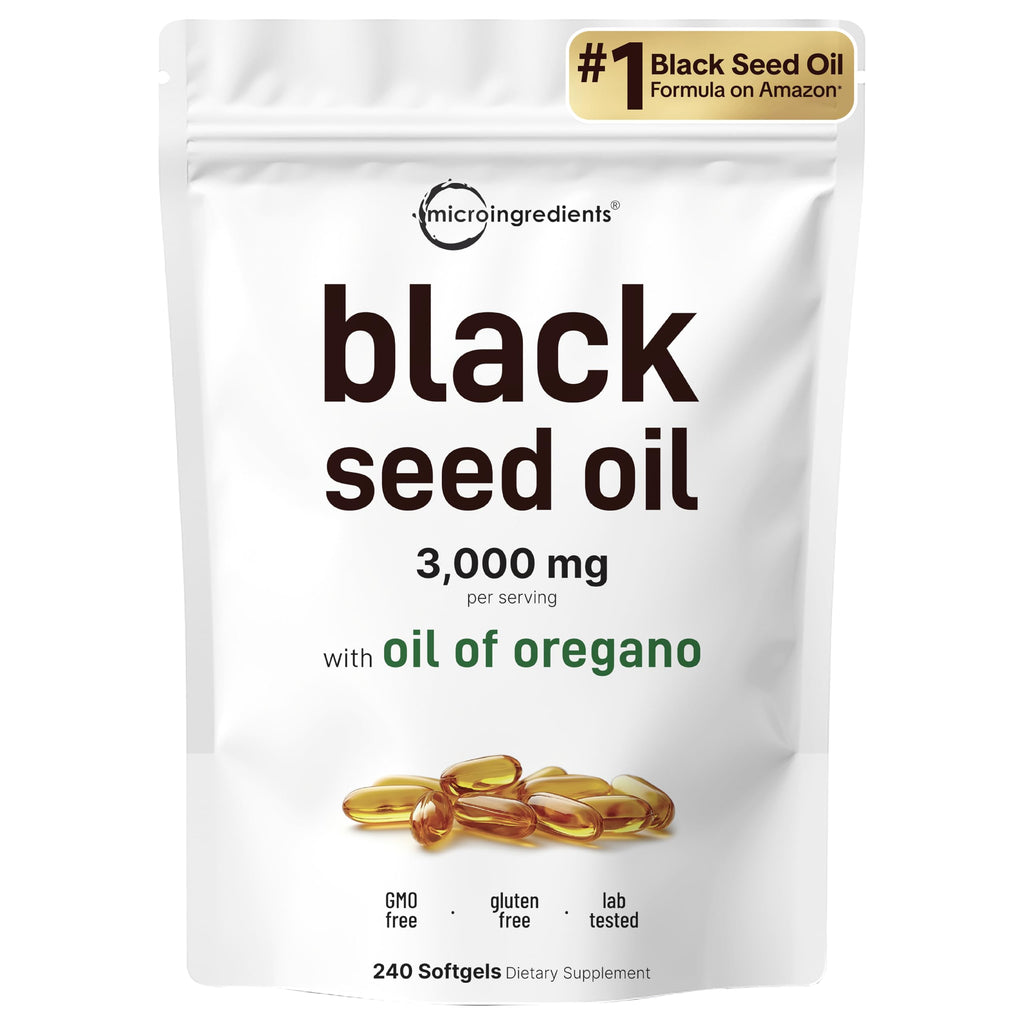 Micro Ingredients Black Seed Oil Softgels with Oregano 2in1

