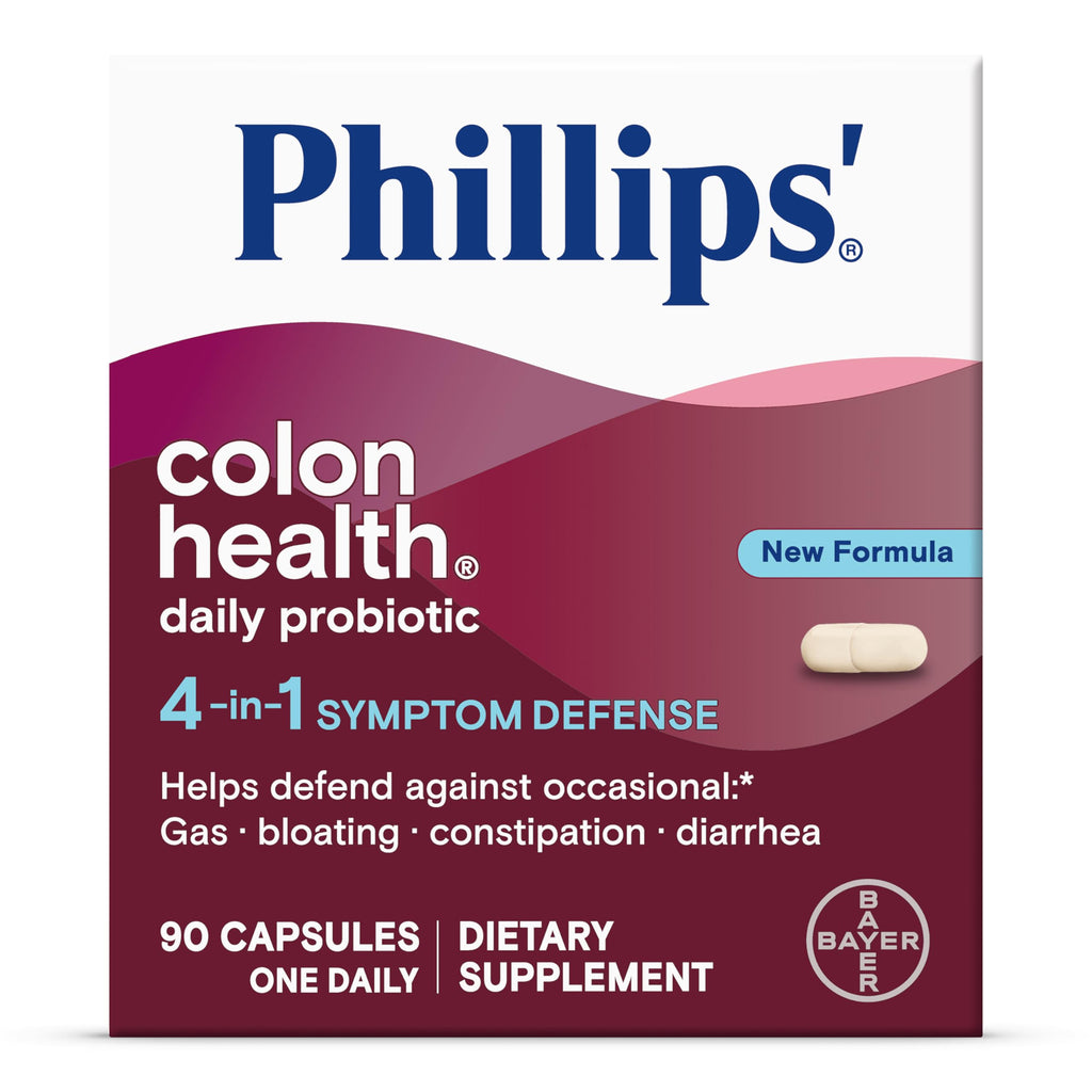Phillips' Colon Health Daily Probiotic Capsules Four-in-One Symptom Defense