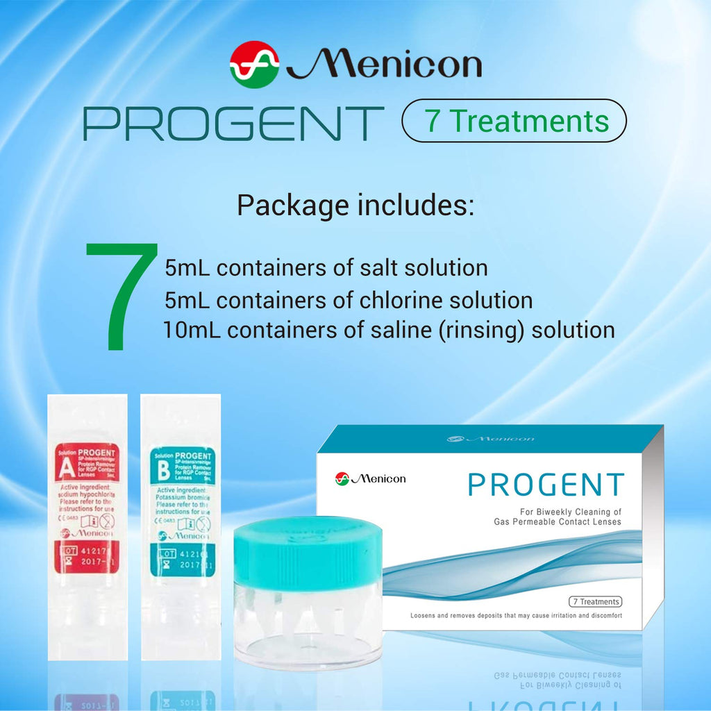 Menicon Progent Contact Lens Cleaner | Rub-Free Soaking Cleaning

