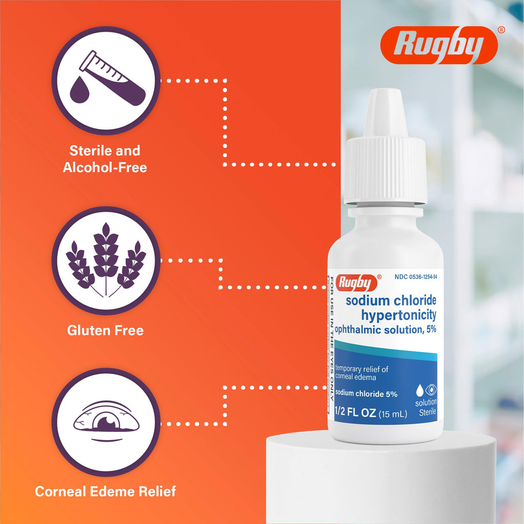 Rugby Ophthalmic Solution 5% Eye Drops for Corneal Edema

