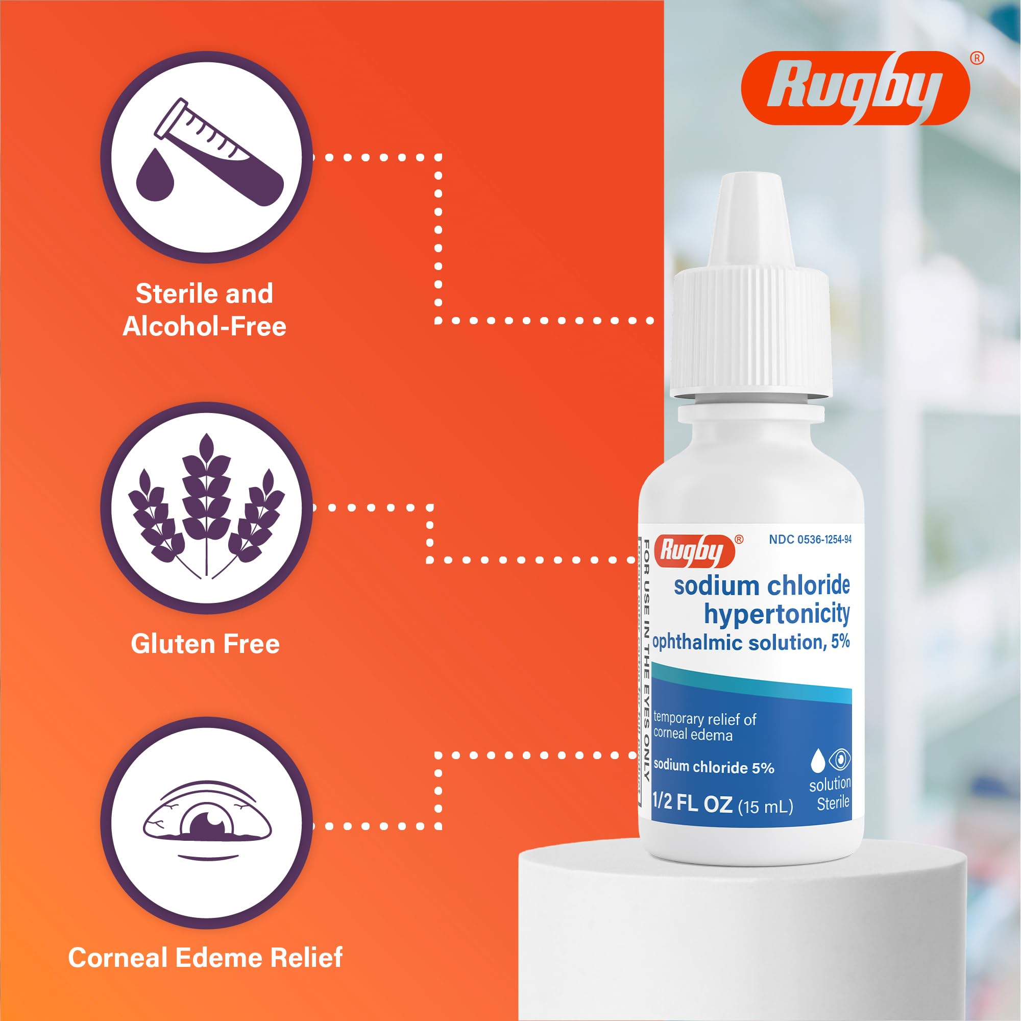 Rugby Ophthalmic Solution 5% Eye Drops for Corneal Edema

