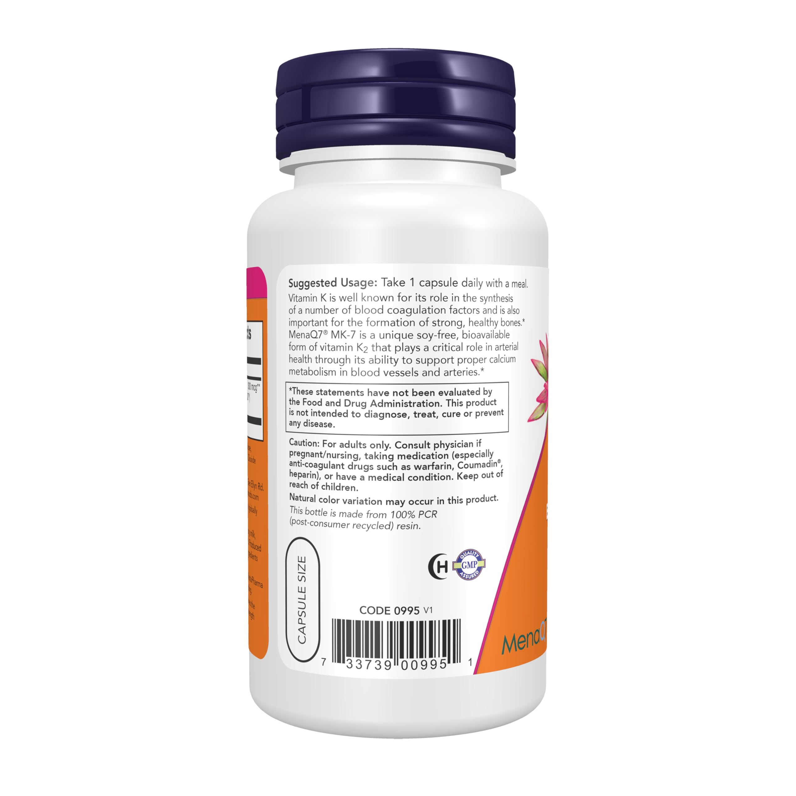Now Foods MK-7 Vitamin K-2 300 mcg for Heart & Bones

