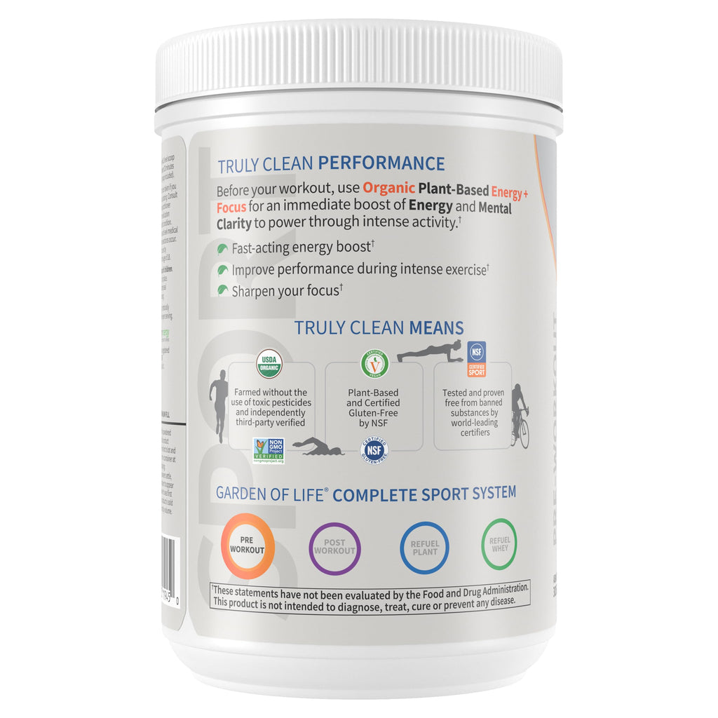 Garden of Life SPORT Organic Pre Workout Energy + Focus

