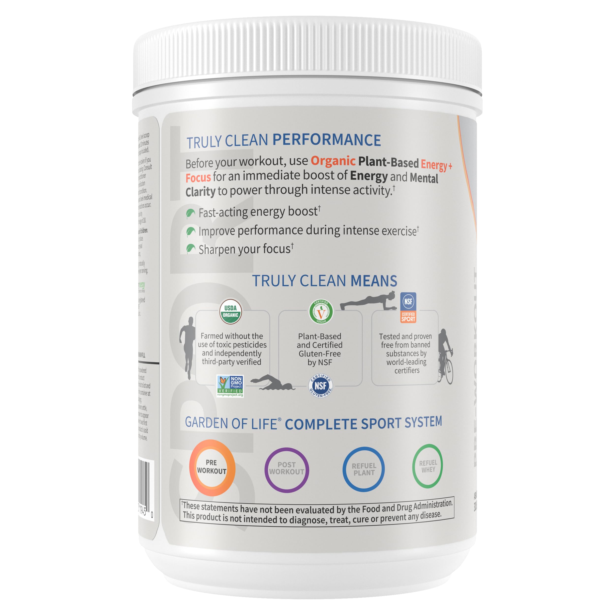 Garden of Life SPORT Organic Pre Workout Energy + Focus

