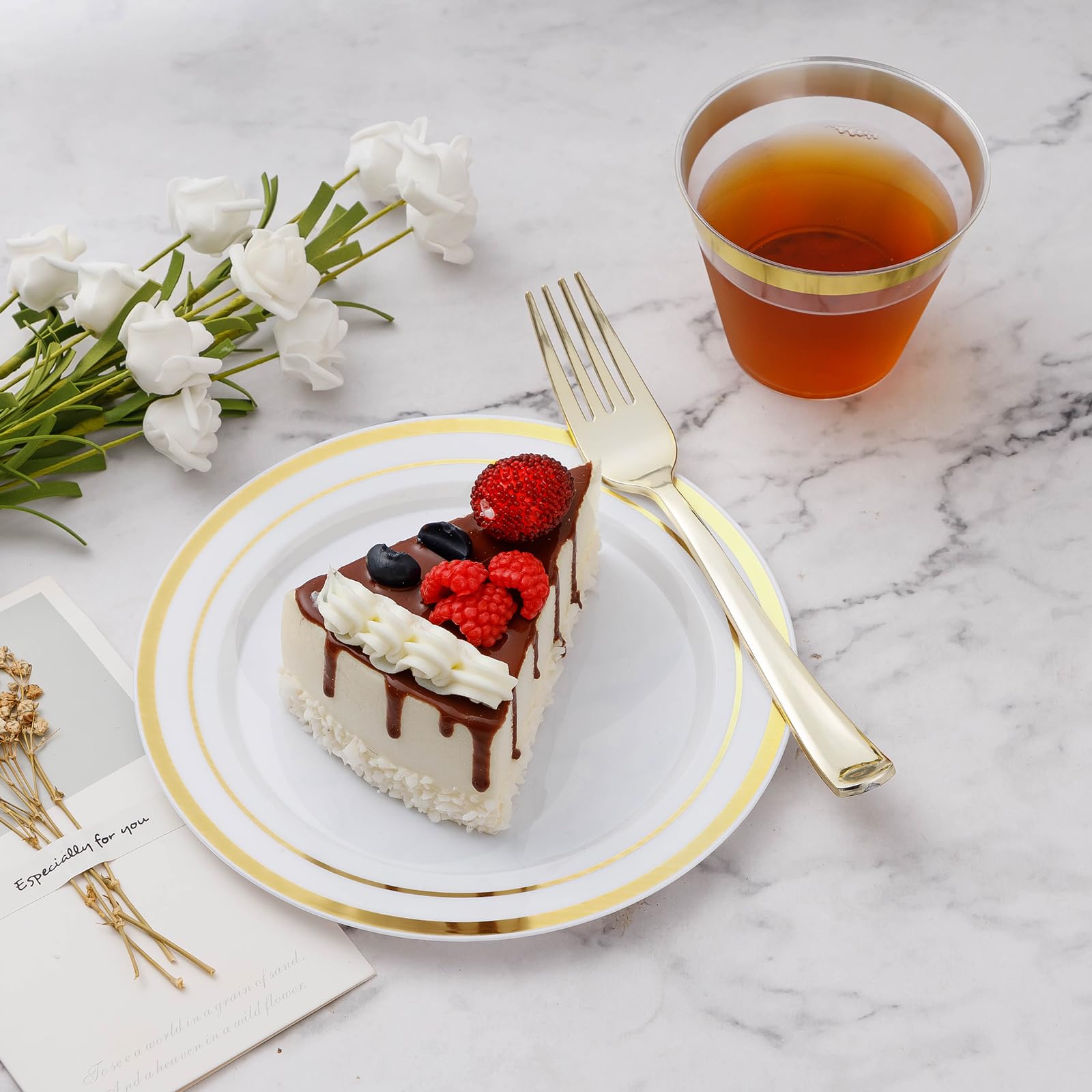 Disposable Dinnerware Set - BESTVIP Plates & Cutlery


