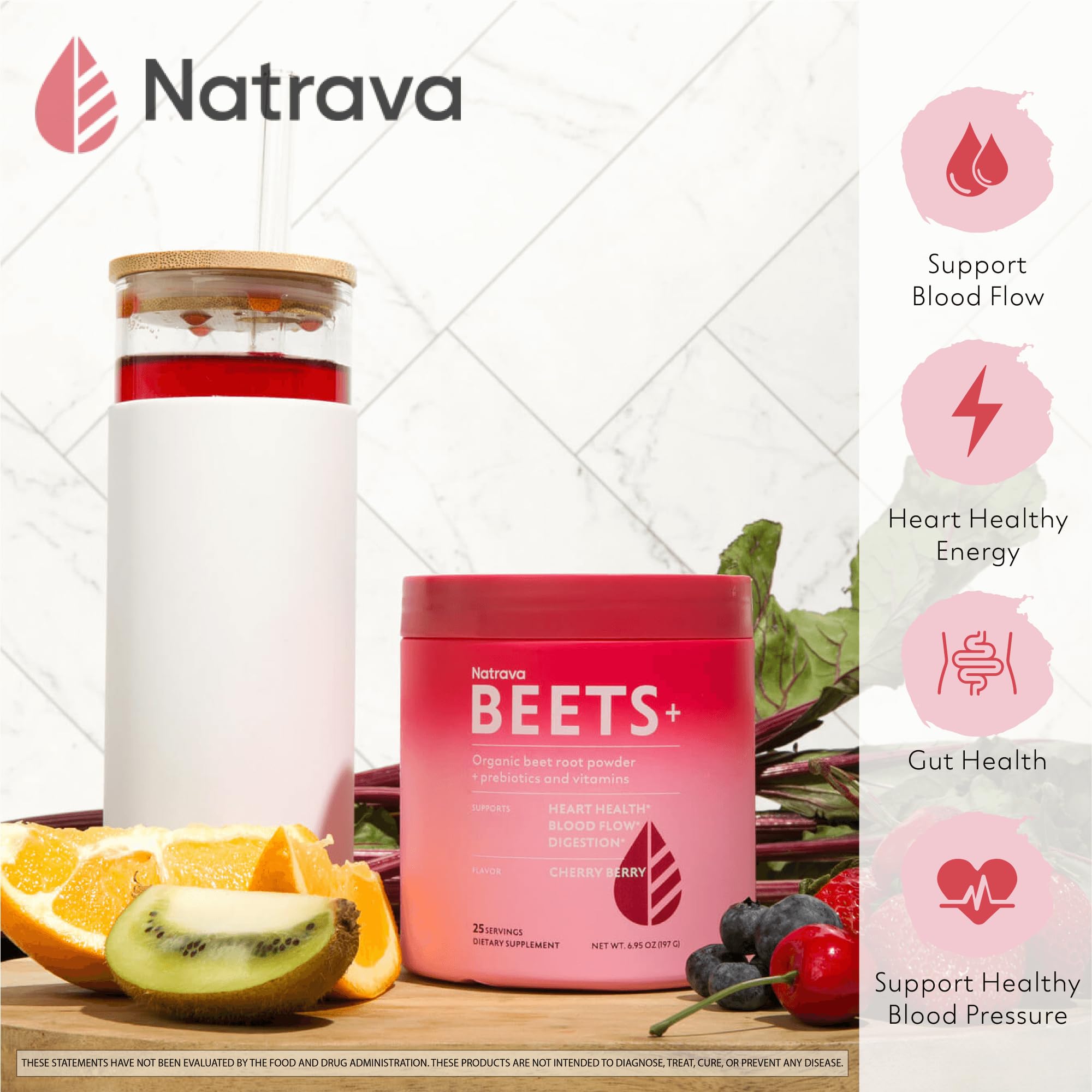 Natrava Beets+ Beet Root Powder - Vegan & Gluten-Free

