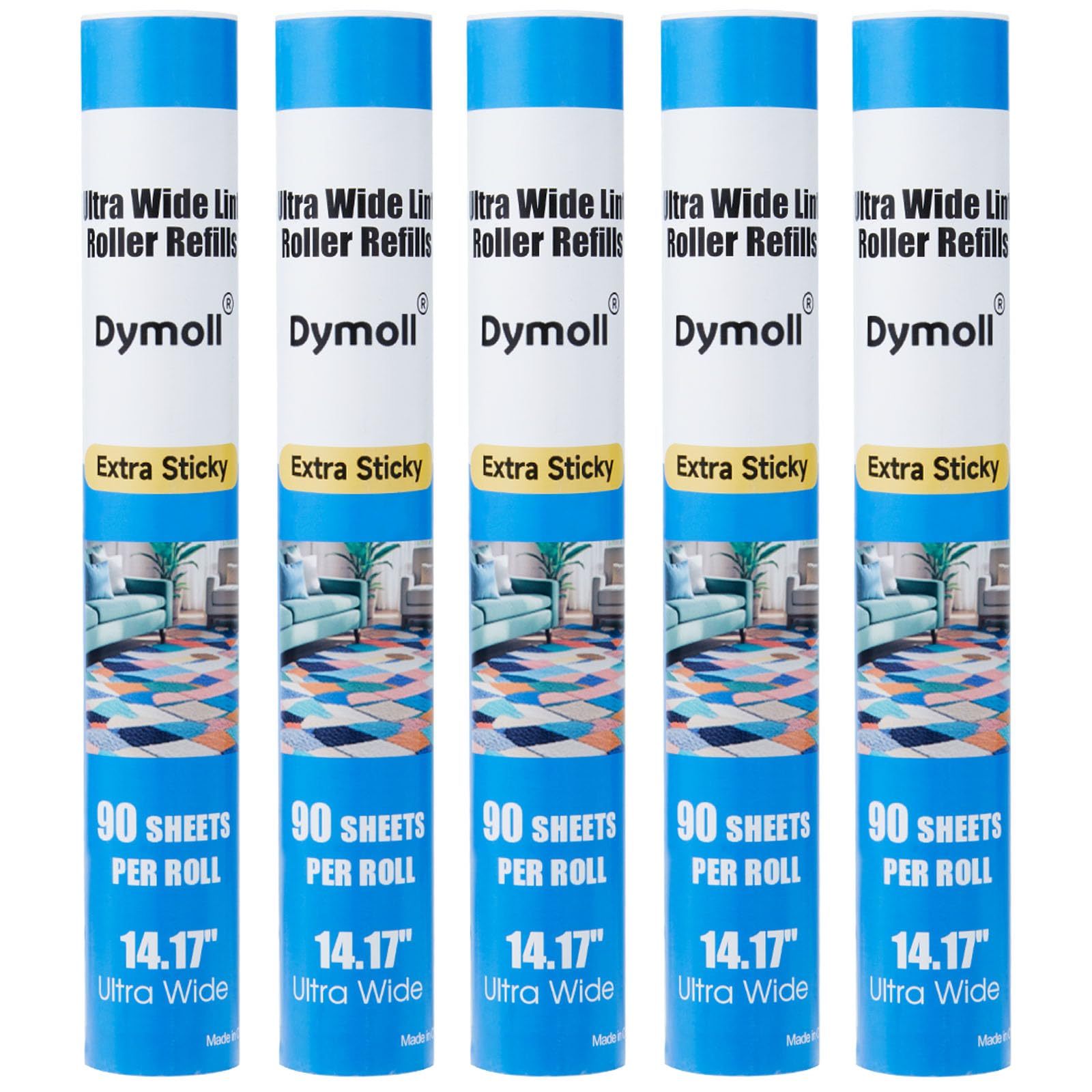 Dymoll Lint Roller for Pet Hair with Extra Sticky Adhesive