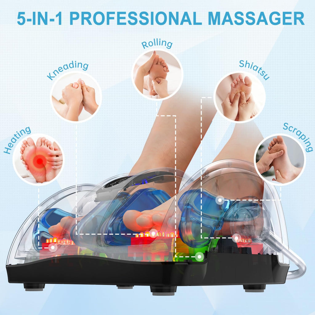 TISSCARE Shiatsu Foot Massager with Heat – Home Use

