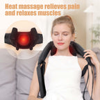 MASGRE Shiatsu Back & Neck Massager with Heat Cordless

