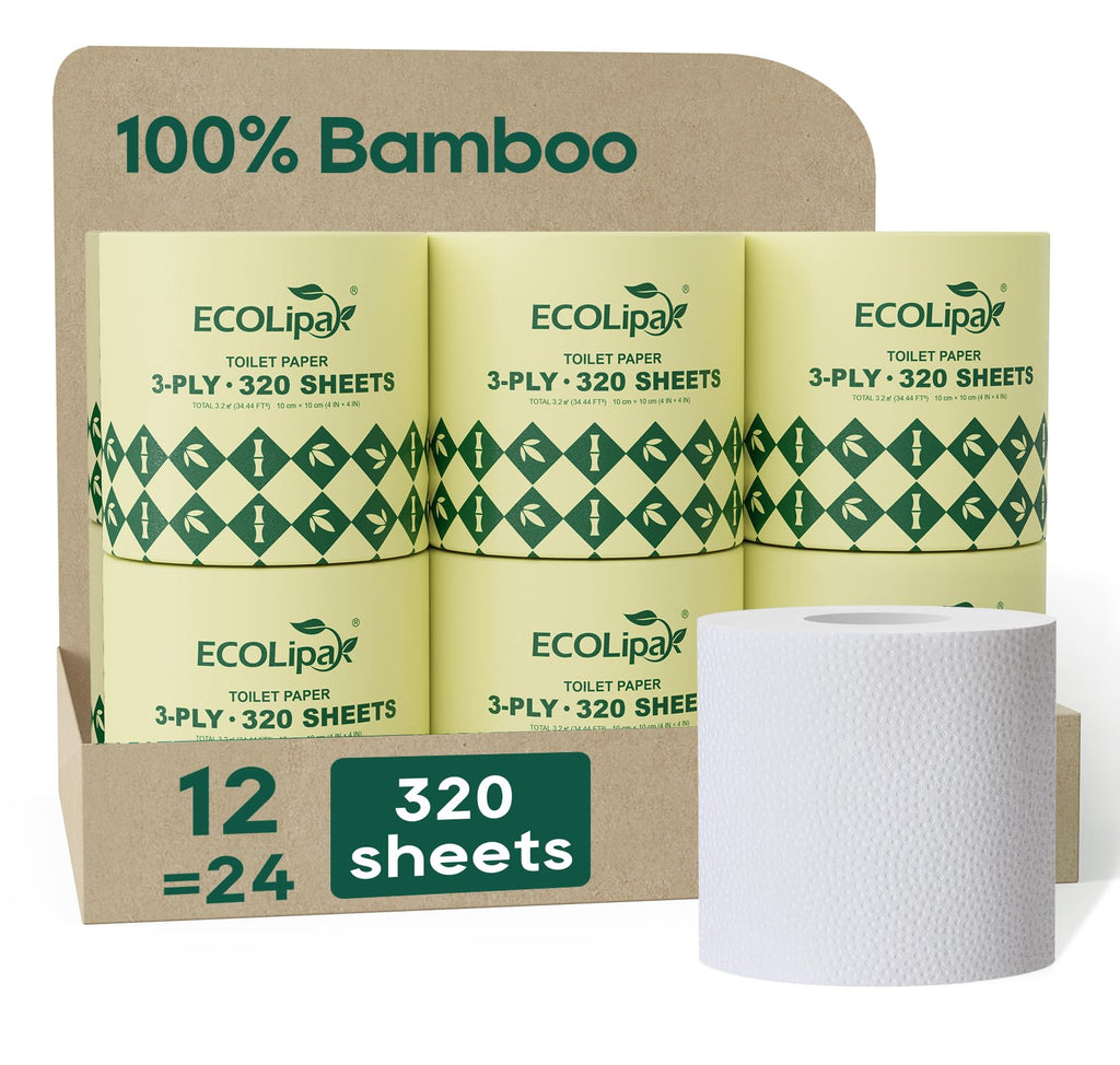 ECOLipak Bamboo Toilet Paper 3 Ply - Septic Safe

