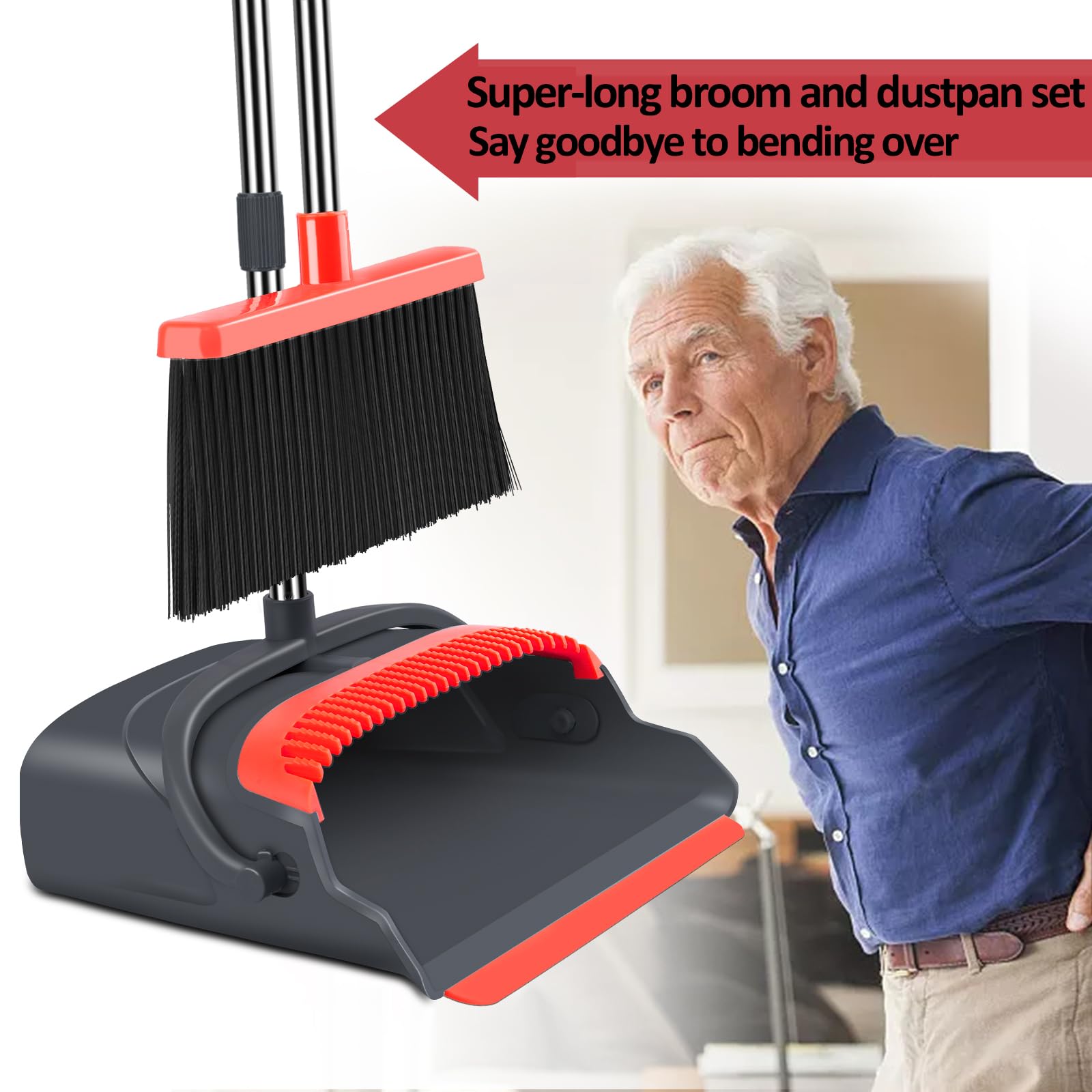 Kelamayi Extendable Broom and Dustpan Set

