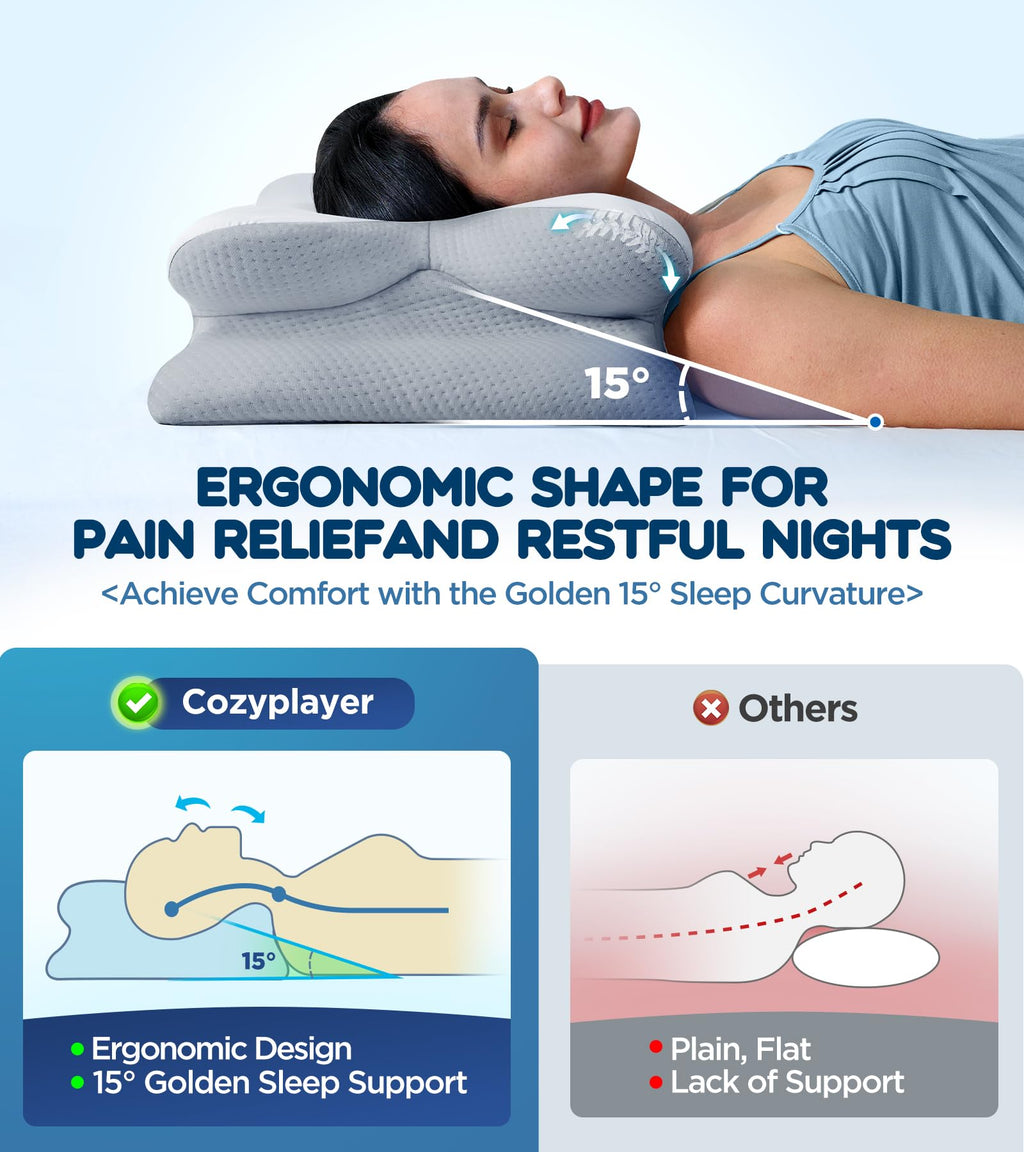 Neck Pillow Cozyplayer Contour Memory Foam Cooling

