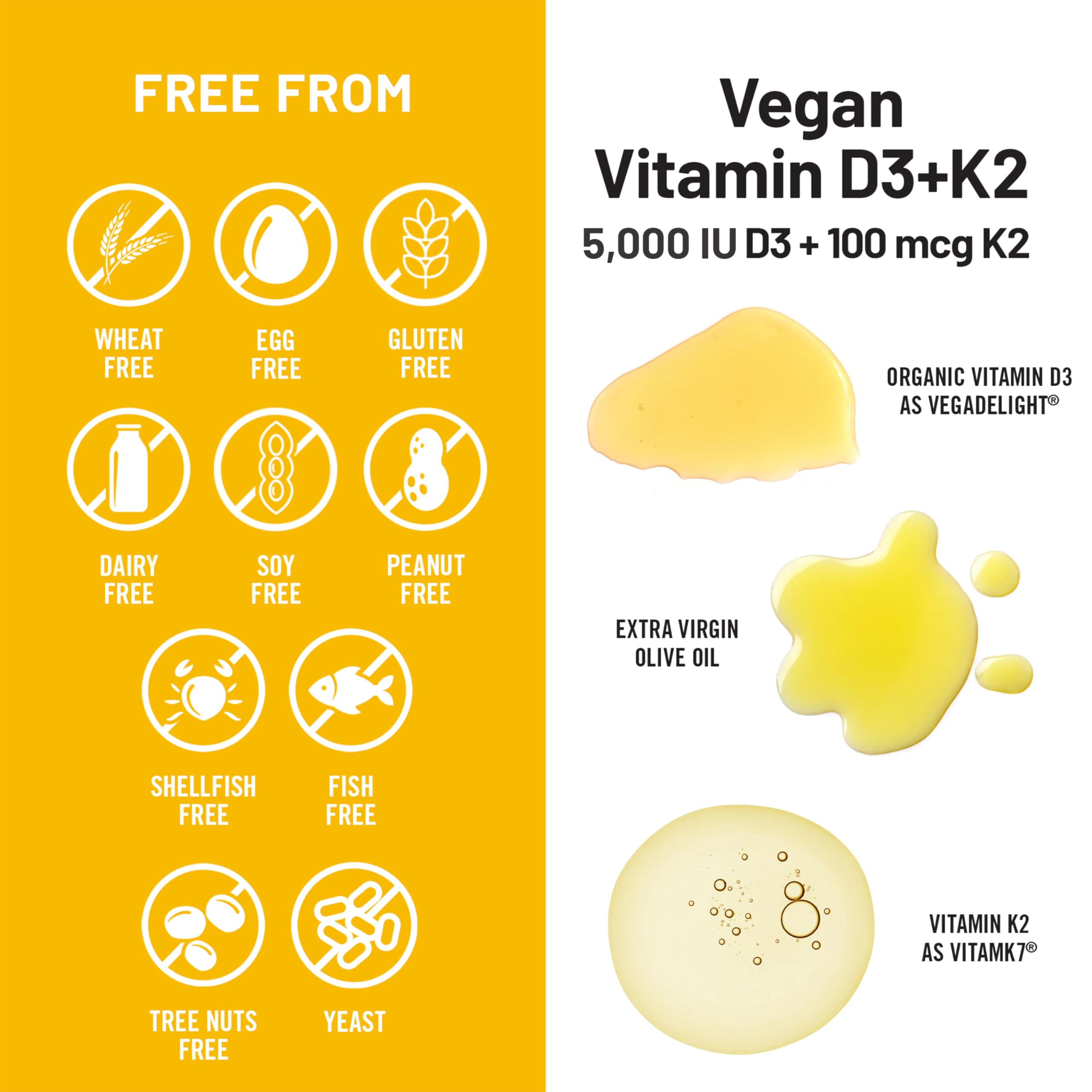 NatureWise Vegan Vitamin D3 + K2 | 5000IU + 100mcg

