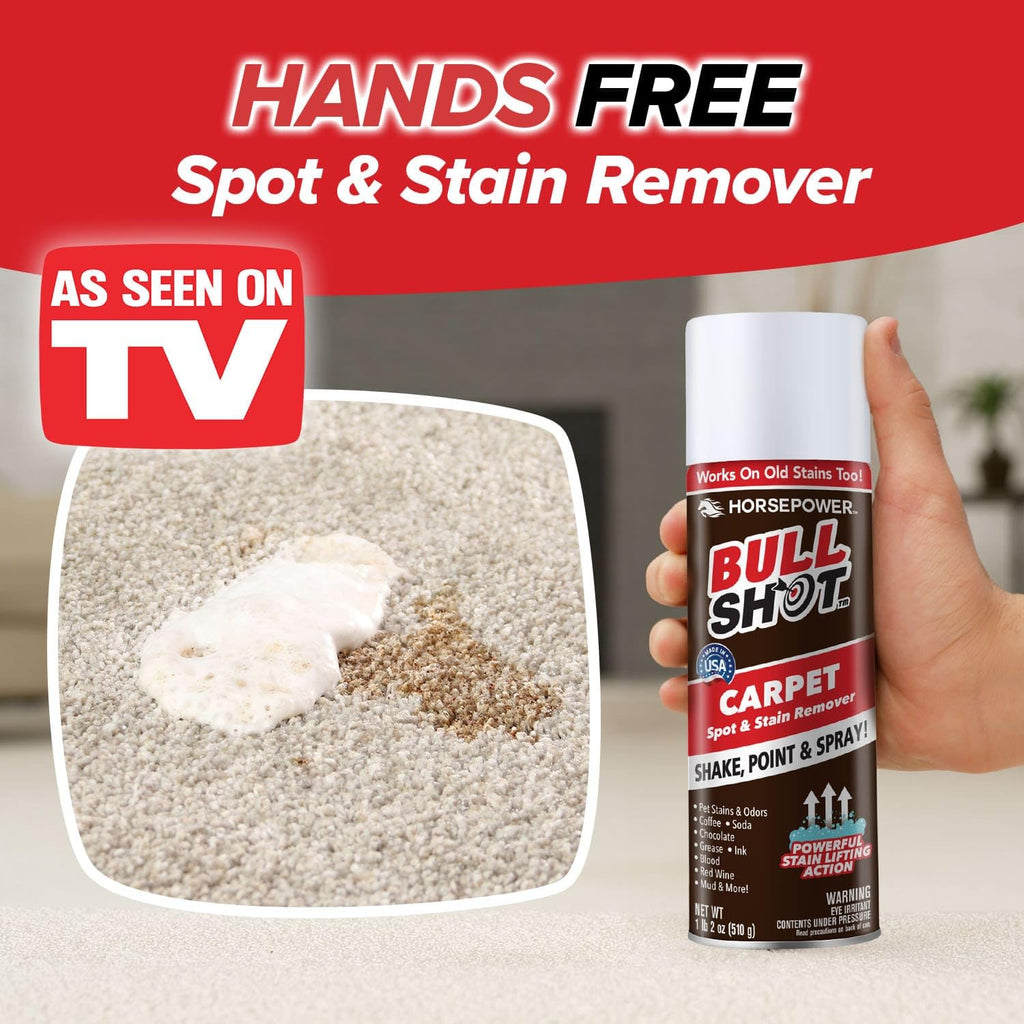 Bull Shot Carpet Spot & Stain Remover - Foam-Based Formula

