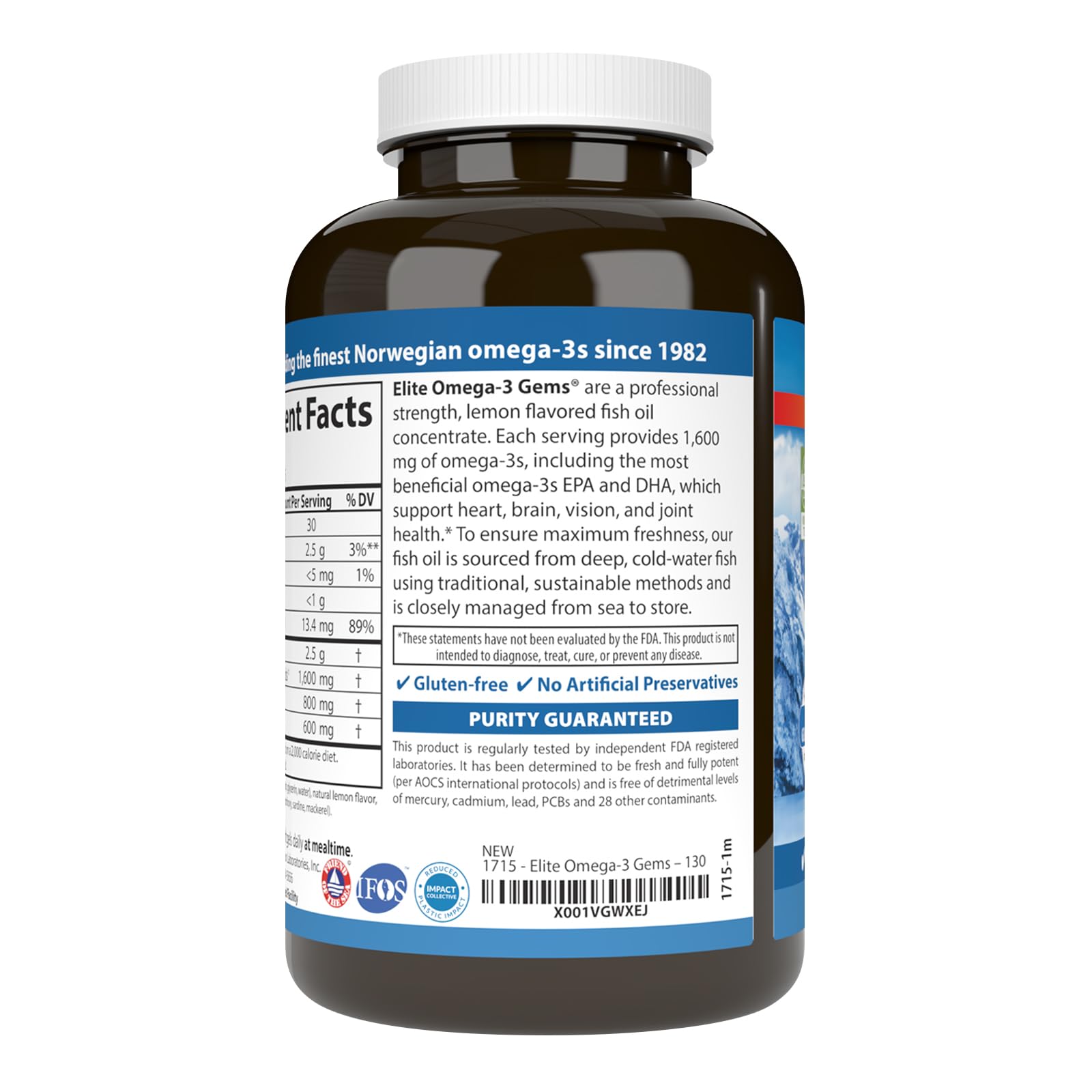 Carlson Elite Omega-3 Gems 1600 mg | Norwegian Fish Oil

