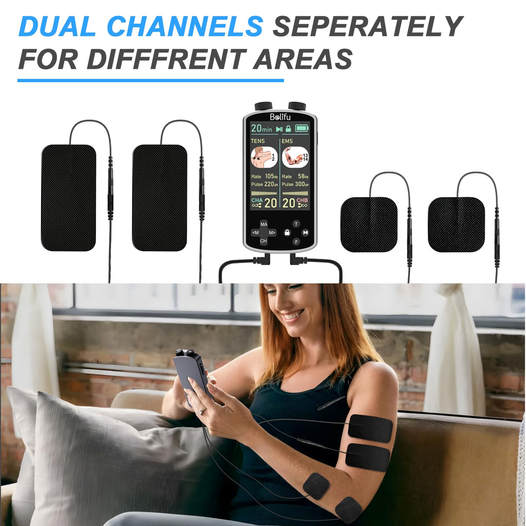 Belifu 4-in-1 TENS EMS Unit for Pain Relief

