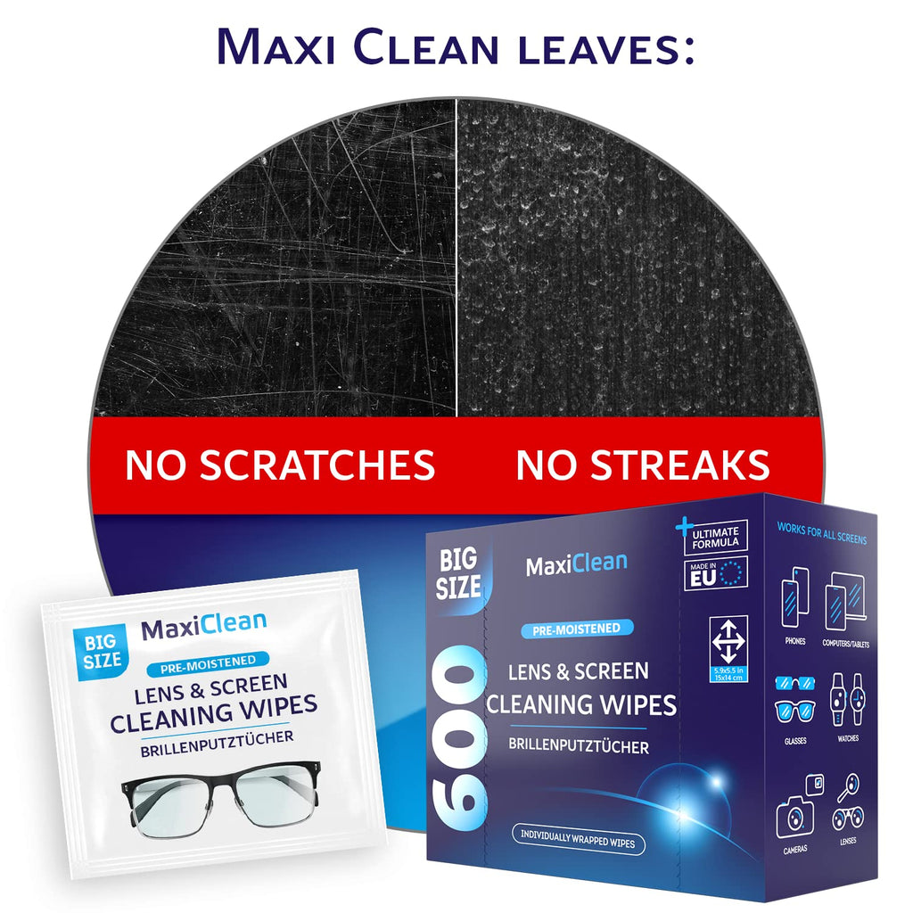 Lens Cleaner Wipes for Eyeglasses & Screens - EU Made

