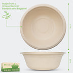 Ecovita 100% Compostable Paper Bowls Tree Free

