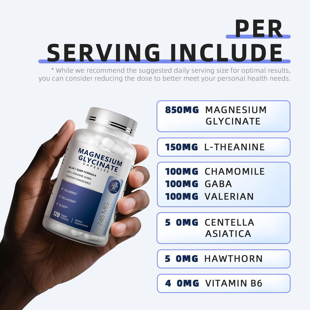iMATCHME Magnesium Glycinate Capsules with L-Theanine & GABA

