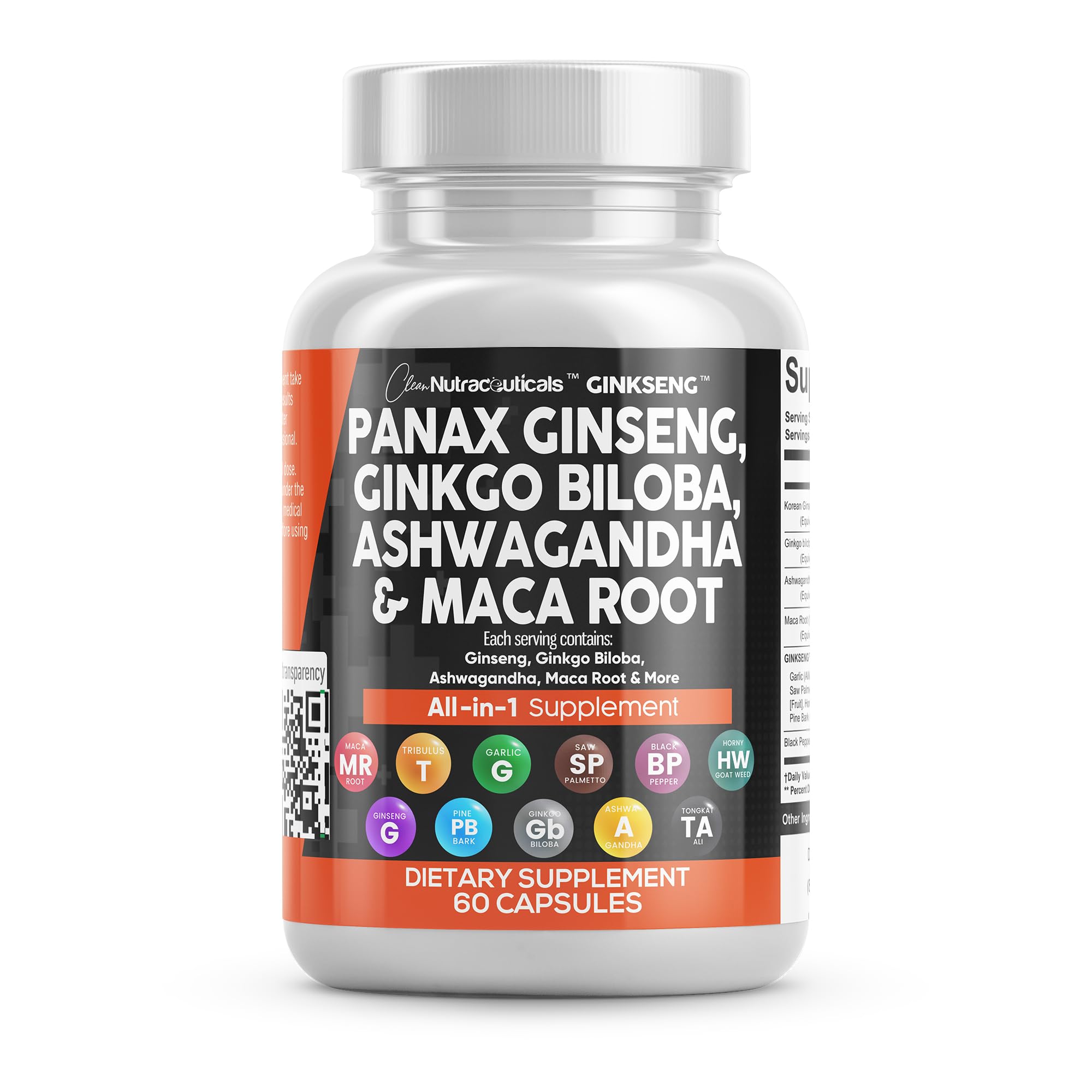 Clean Nutraceuticals Focus Formula Panax Ginseng Ginkgo

