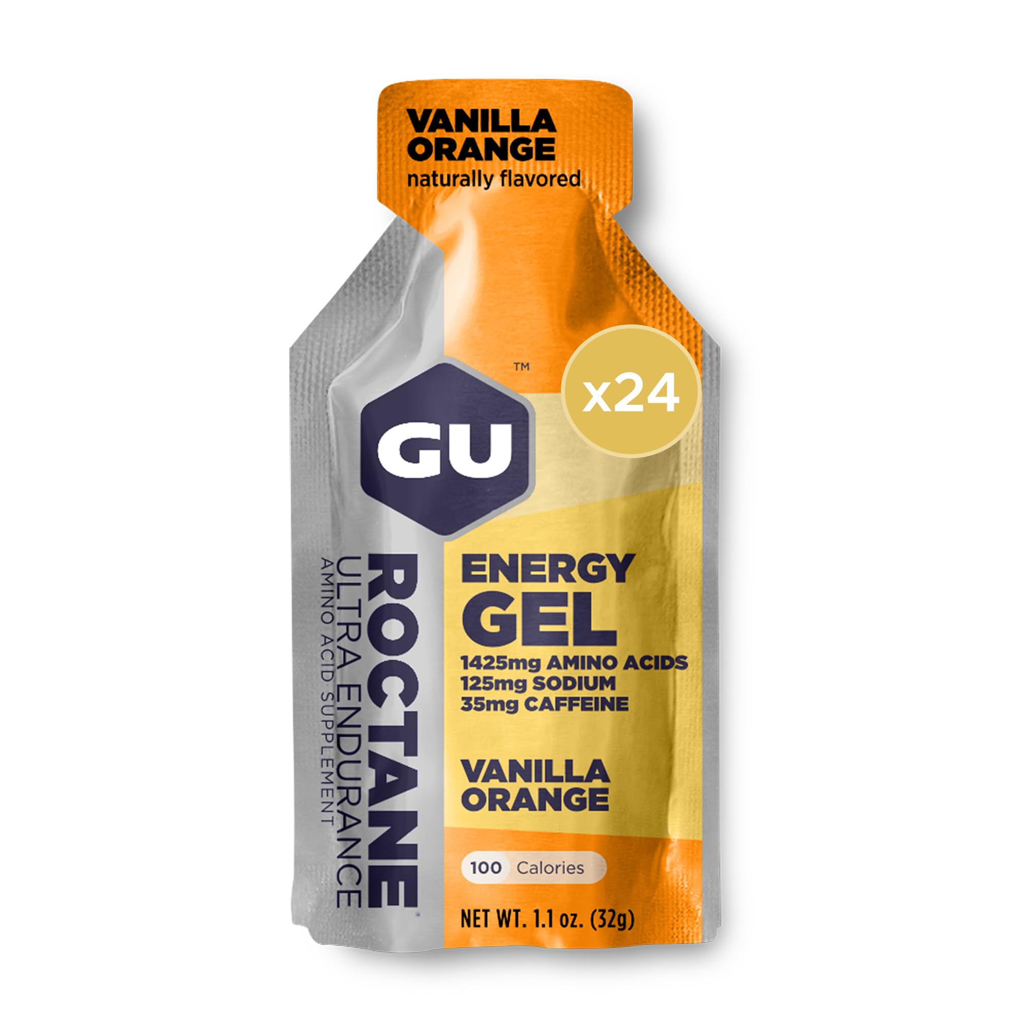 GU Roctane Ultra Endurance Energy Gel - Vegan, Gluten-Free, Kosher & Dairy-Free