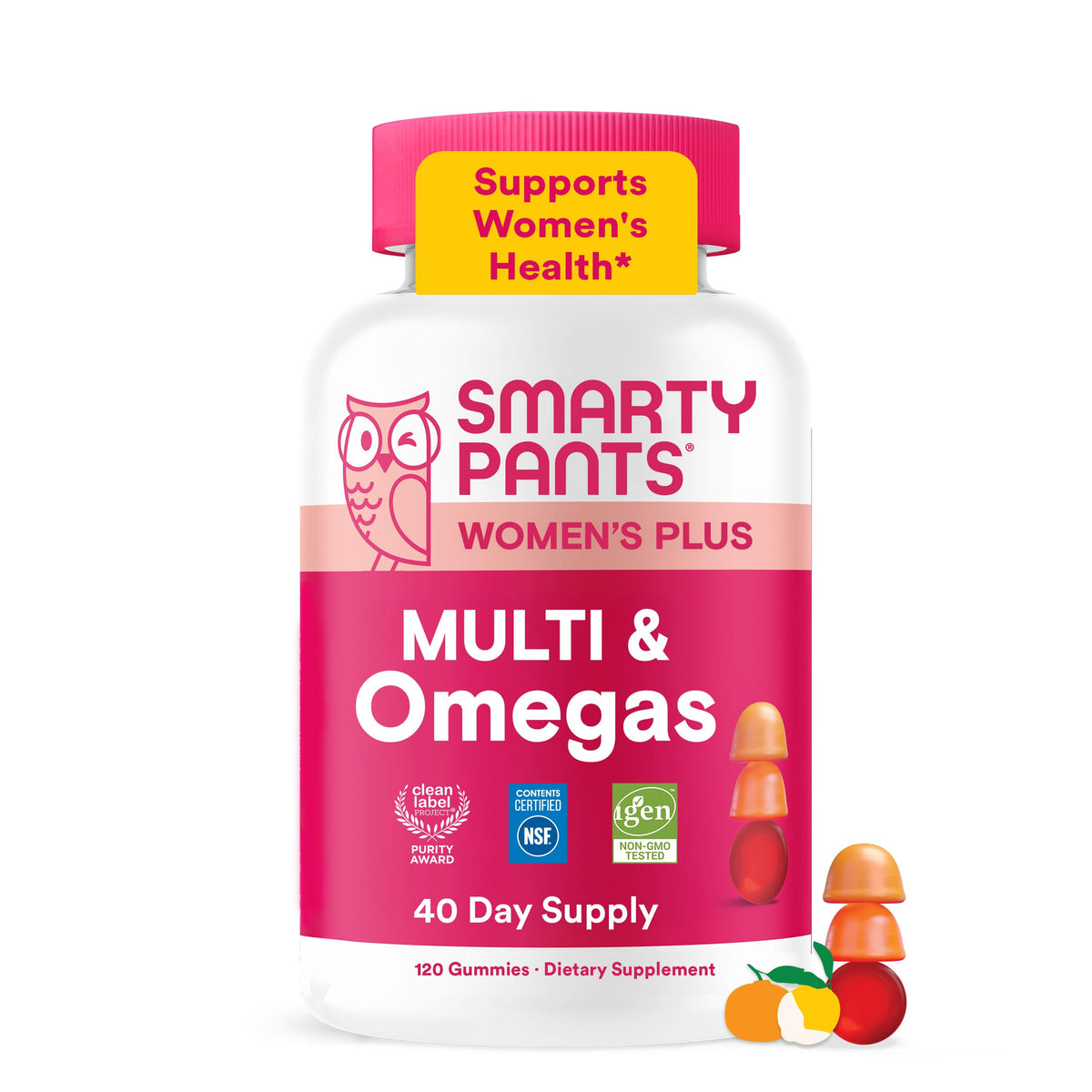 SmartyPants Women's Multivitamin Gummies, Omega-3 DHA/EPA
