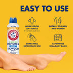 Arm & Hammer Invisible Foot Powder Spray - Talc-Free Odor

