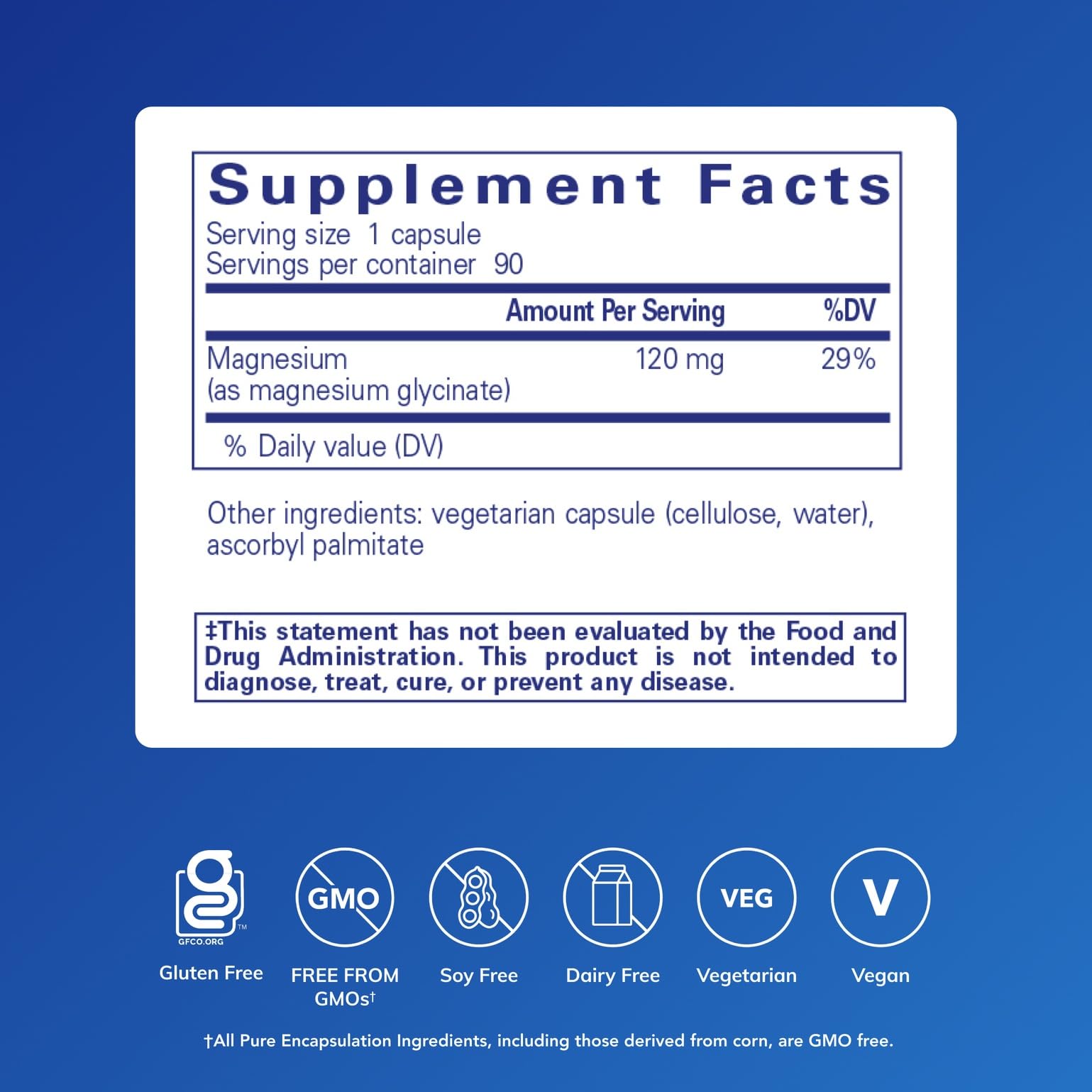 Pure Encapsulations Magnesium Glycinate Supplement

