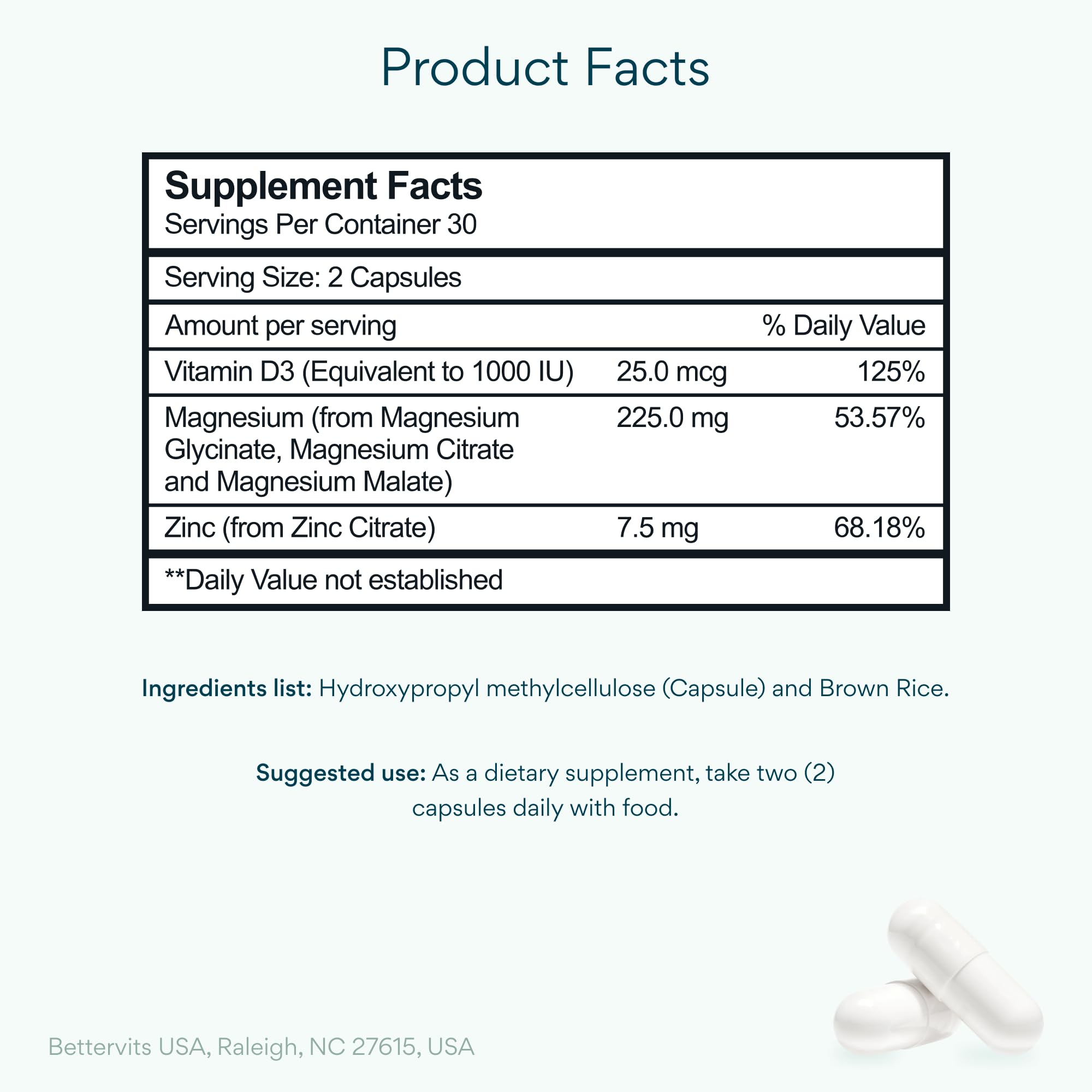 Bettervits Magnesium Glycinate Complex

