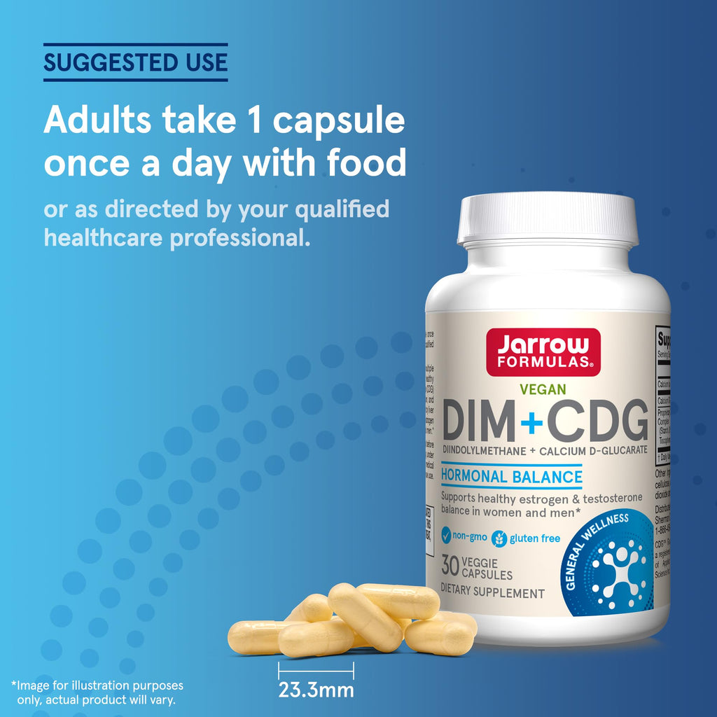 Jarrow Formulas DIM plus CDG Veggie Capsules Hormone Balance

