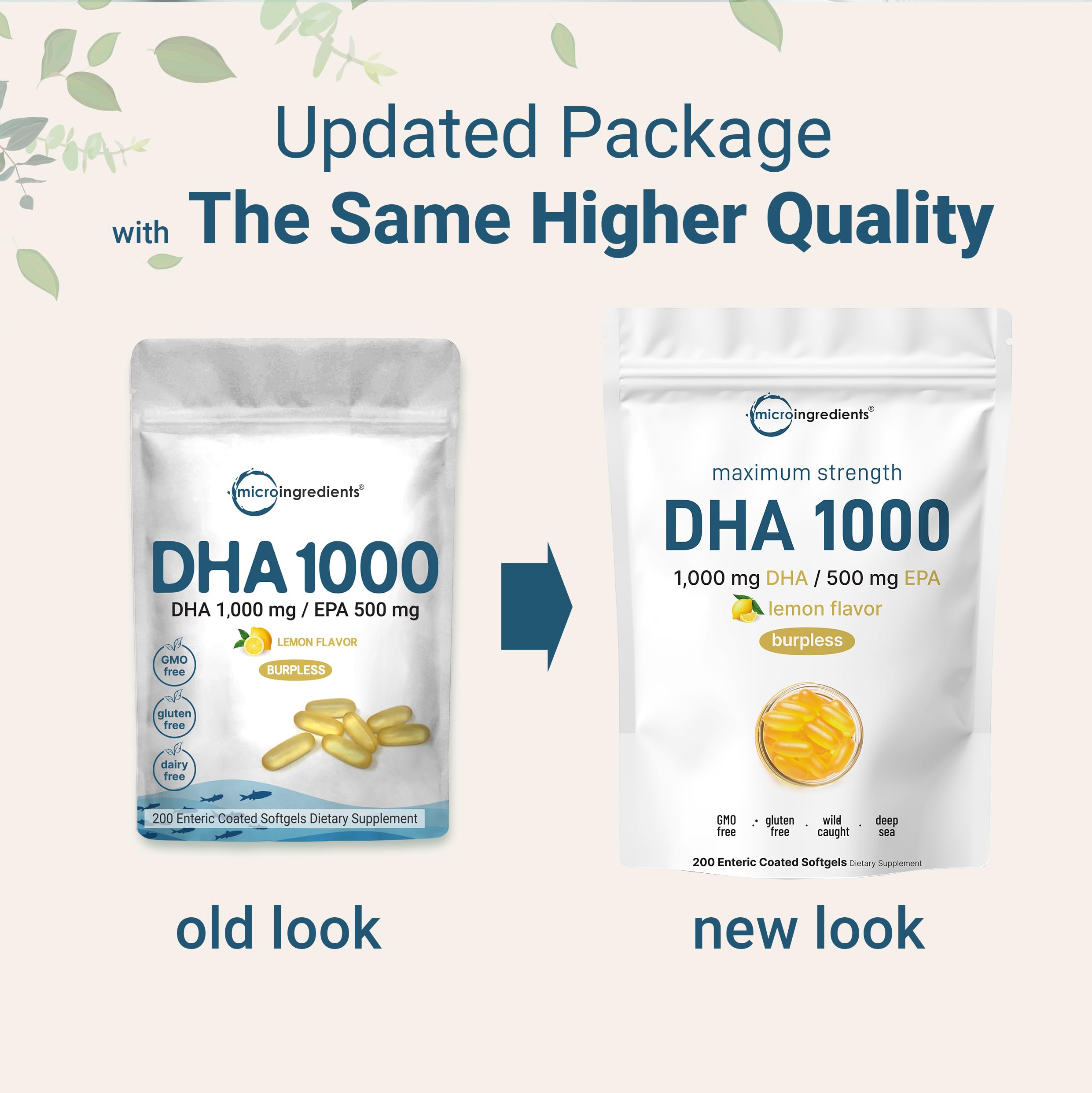 Micro Ingredients Omega-3 Fish Oil DHA EPA Dietary Supplement

