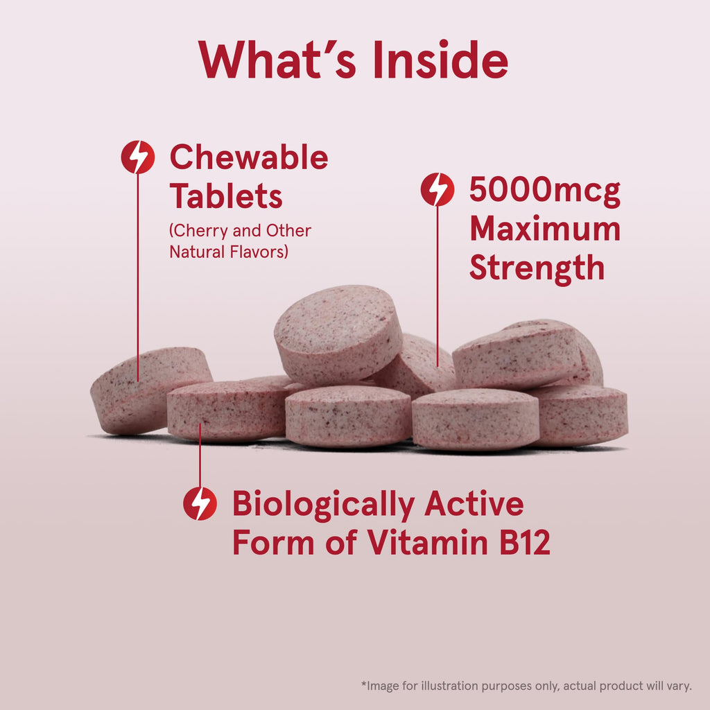 Jarrow Formulas Methyl B-12 5000 mcg Chewable Vitamin B12

