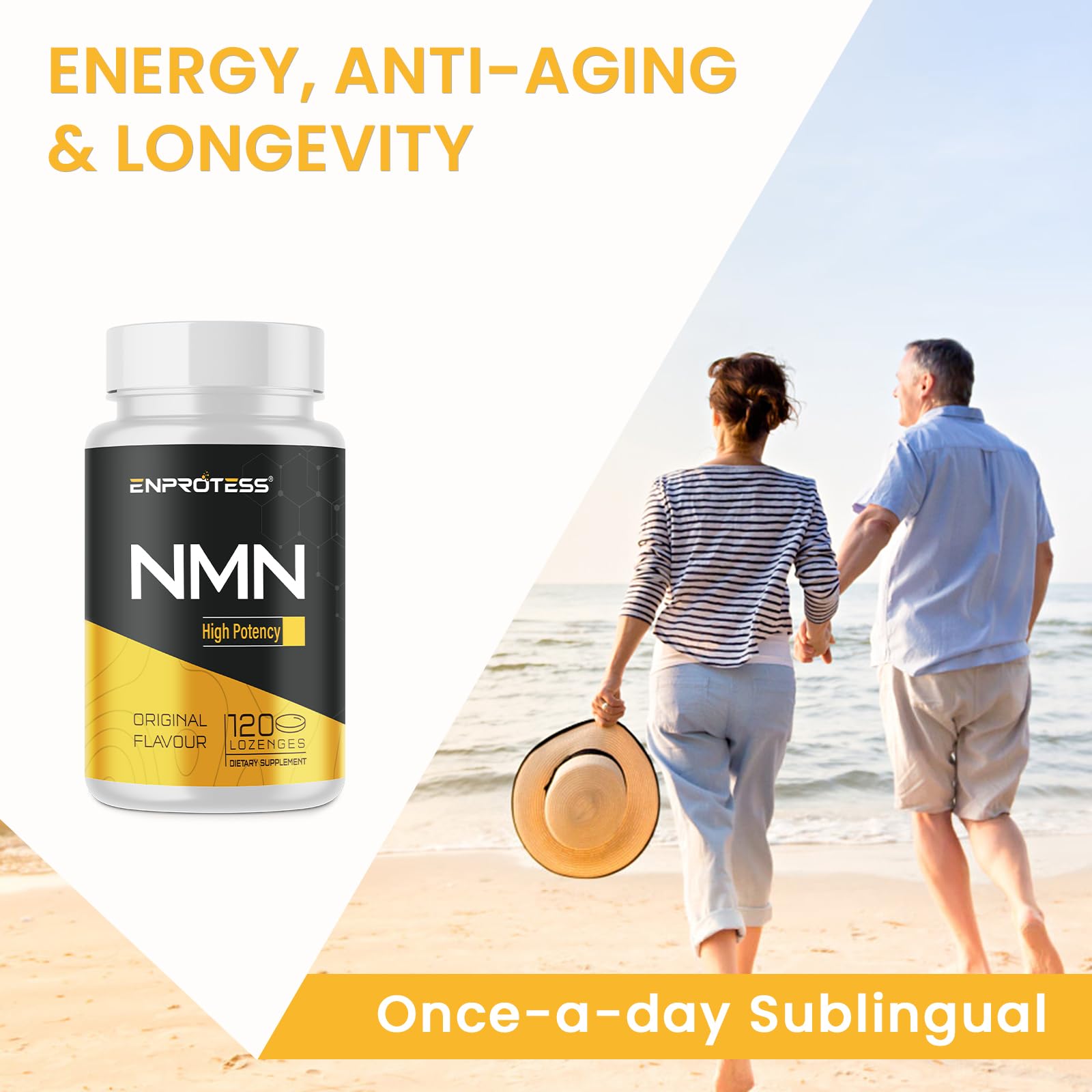 Enprotess Sublingual NMN 500mg Supplement | NAD Support

