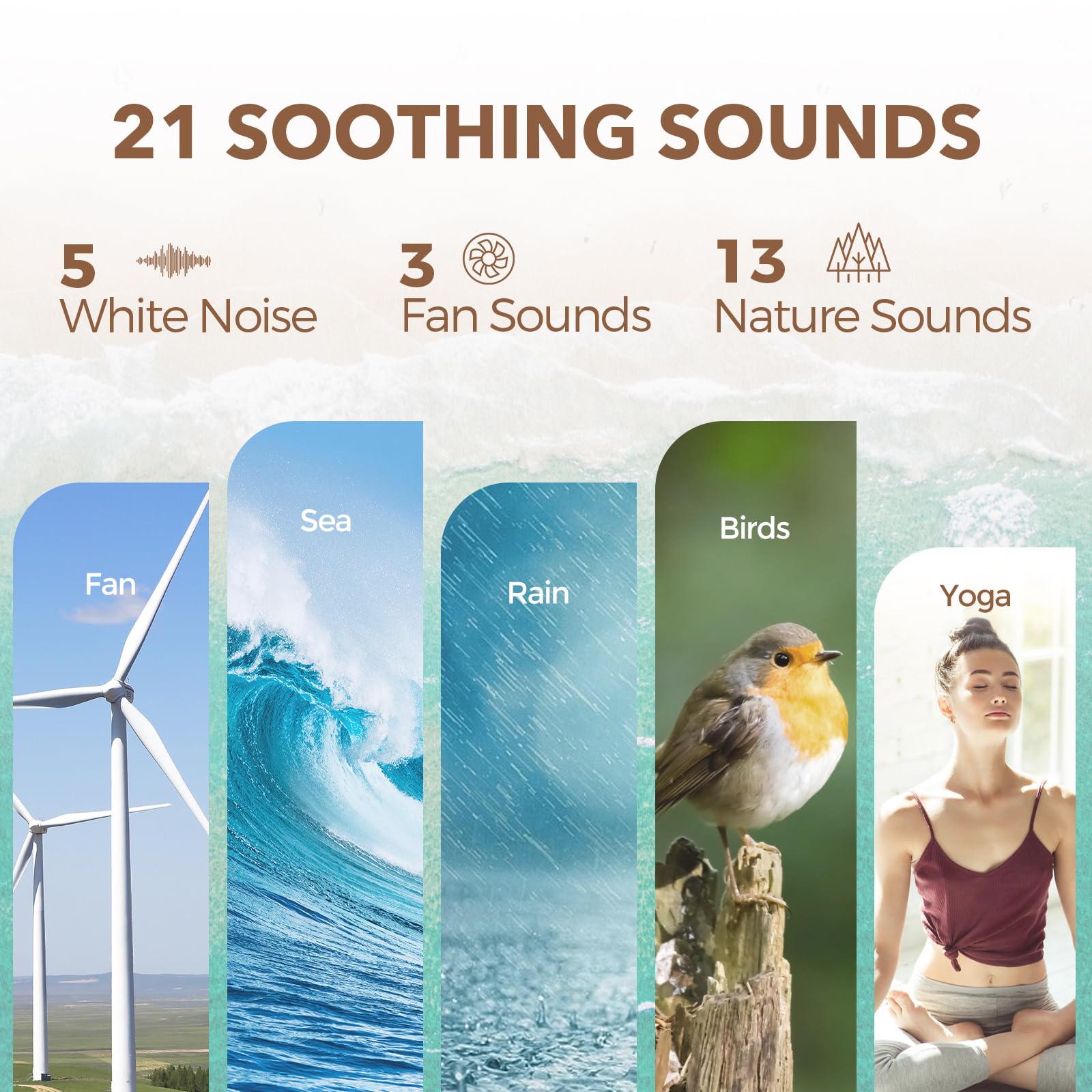 ANJANK Sound Machine Alarm Clock with Bluetooth Speaker

