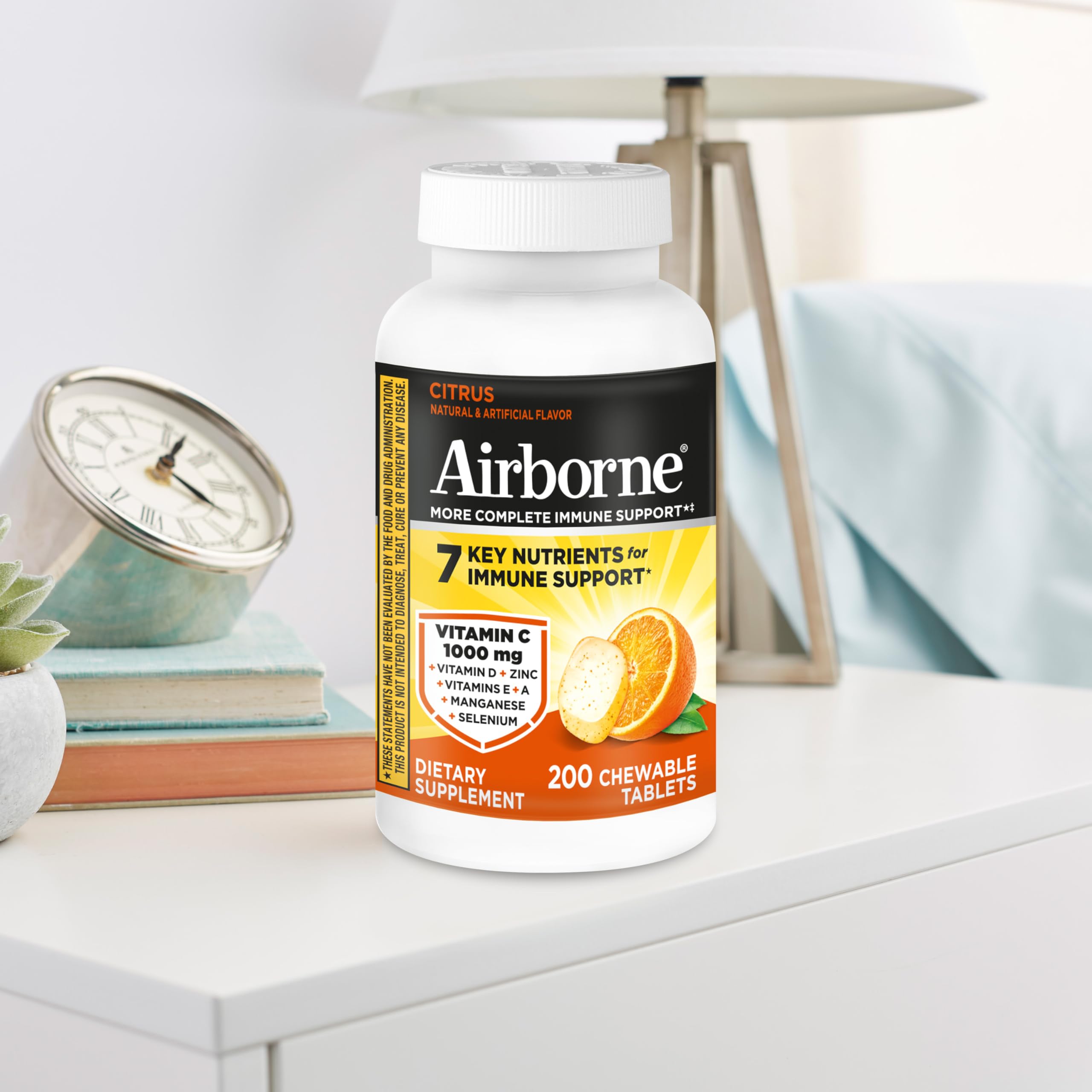 Airborne Immune Support Chewable Tablets Vitamin C 1000 mg


