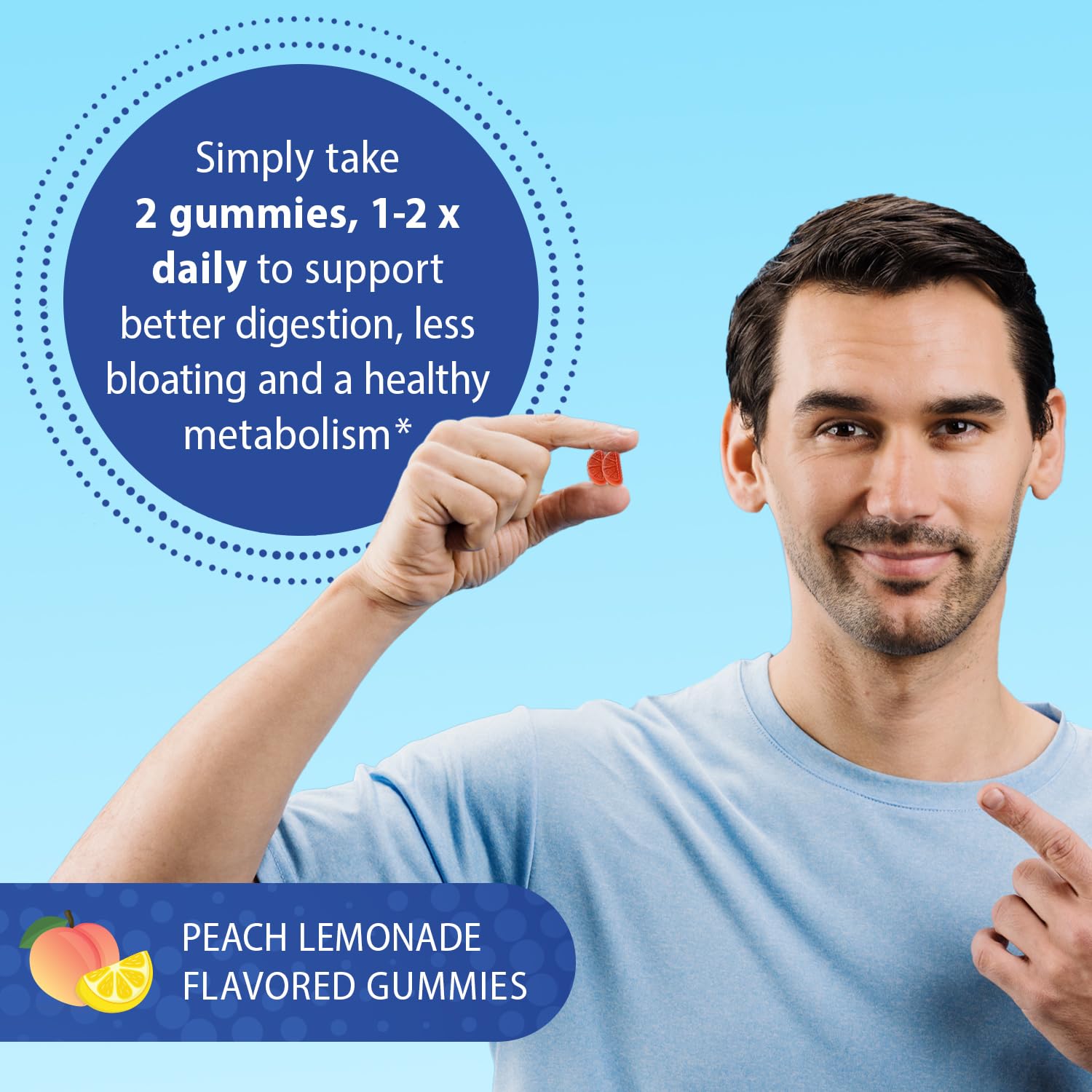 Florastor Probiotic Gummies with Prebiotic Fiber and B12

