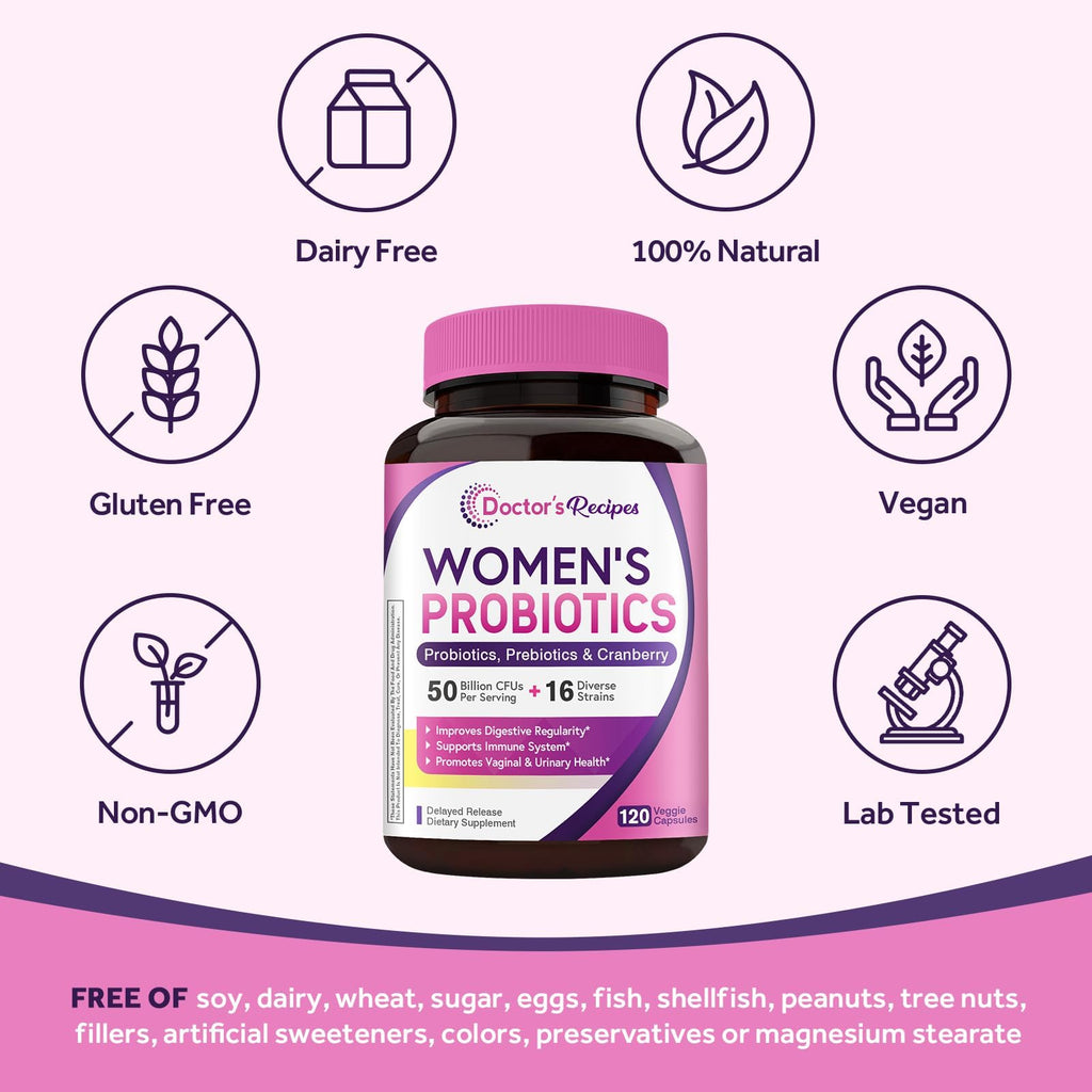 Doctor's Recipes Women's Probiotic for Digestive Health

